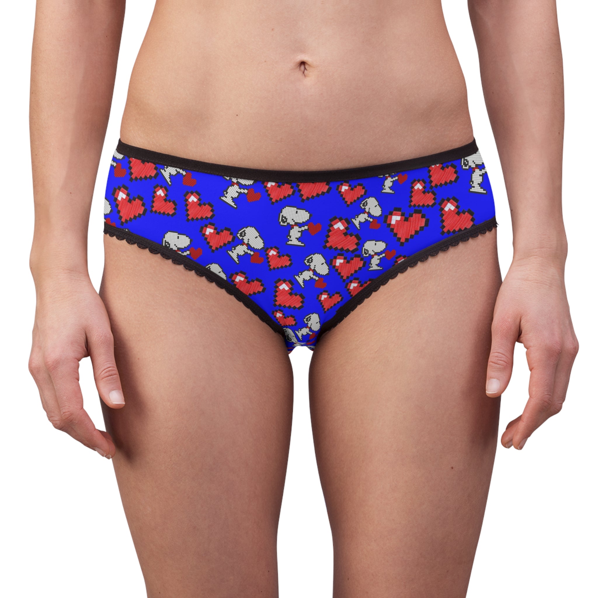 Women's briefs snoopy hearts valentine blue