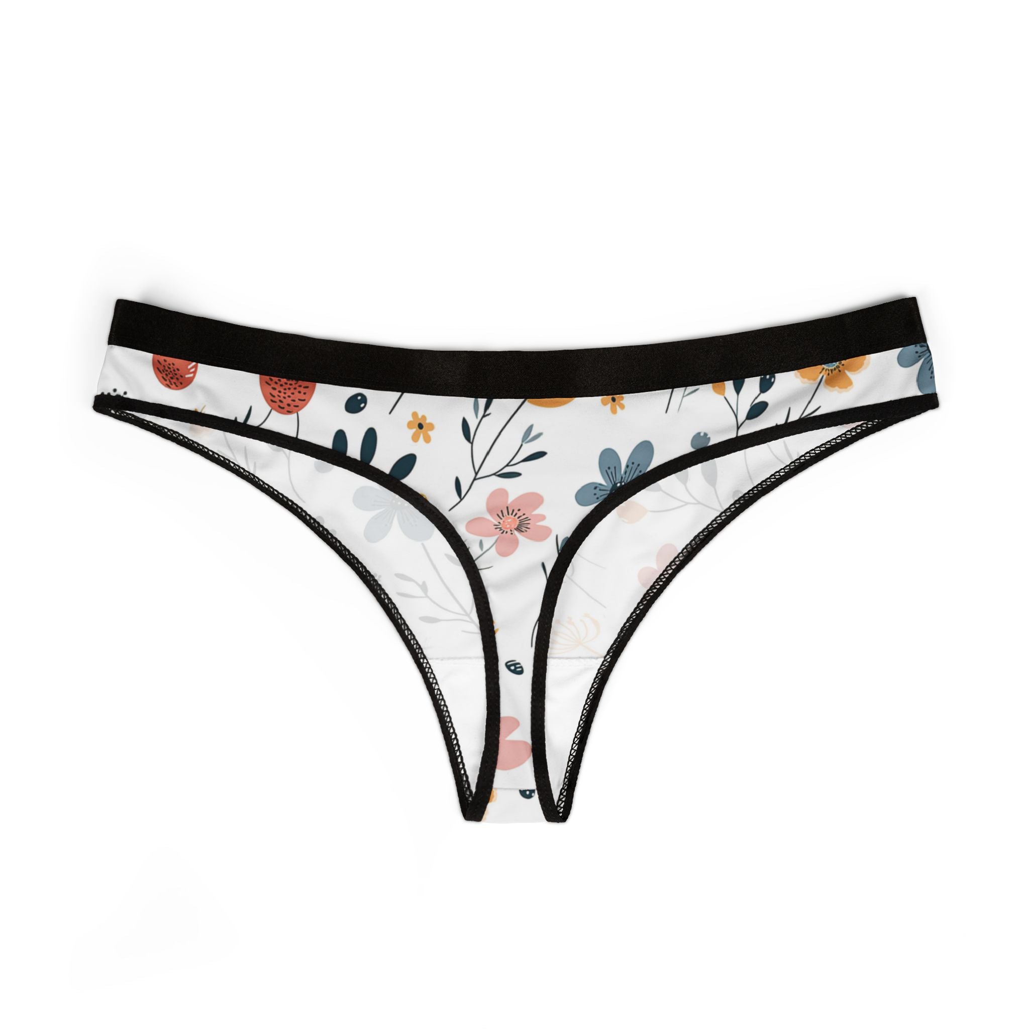 Women's thongs minimal boho flowers