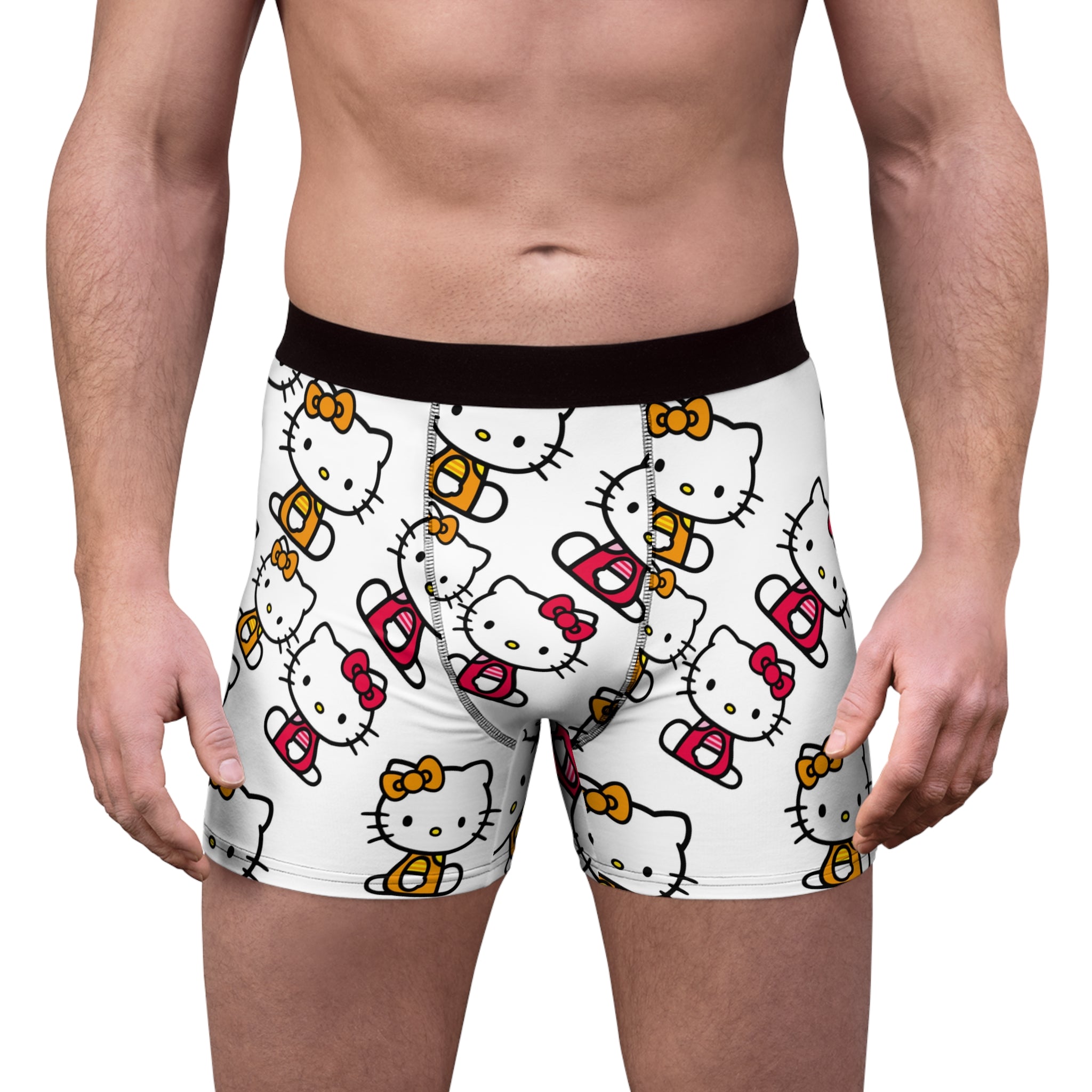 Men's boxer briefs kitty two colors white