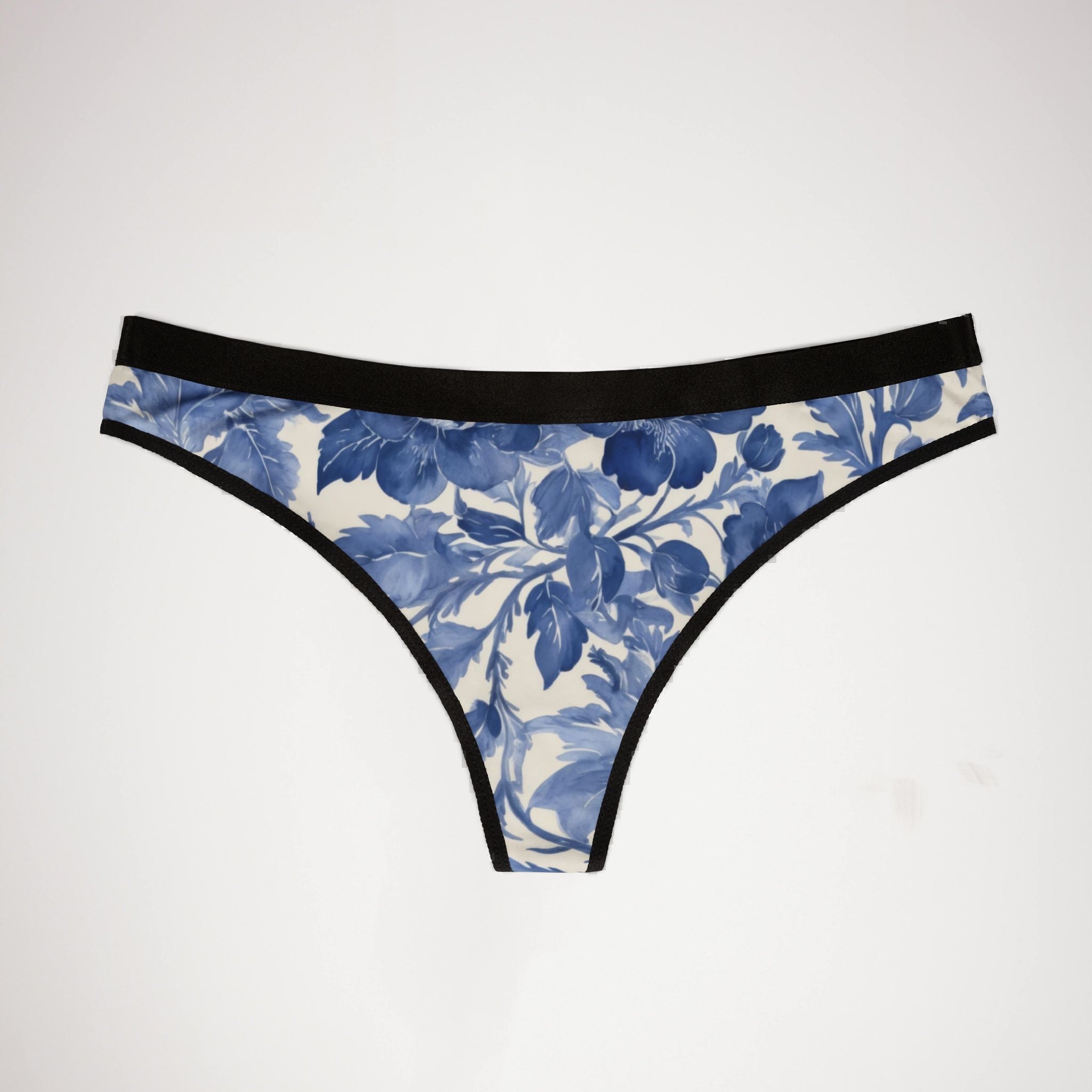 Women's thongs blue french toile
