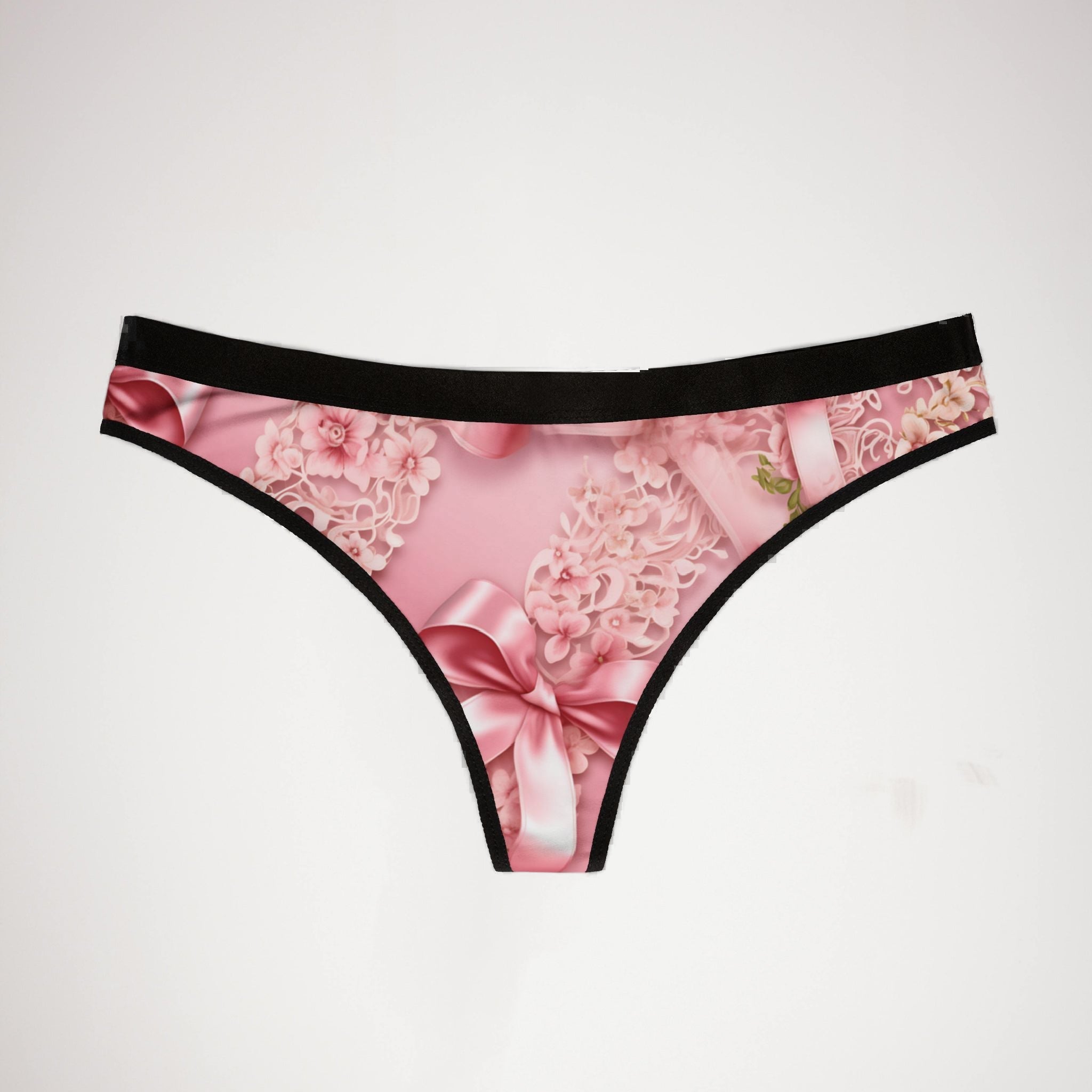 Women's thongs pink valentine