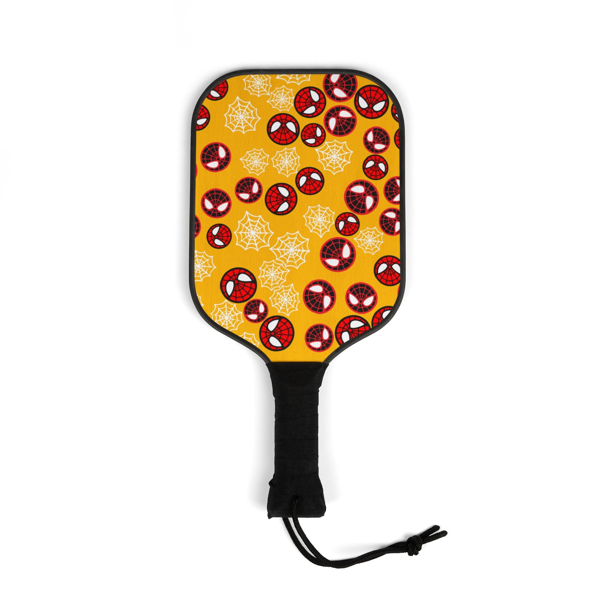 Pickleball kit (2 paddles + 2 balls + transparent bag) spider circle web yellow