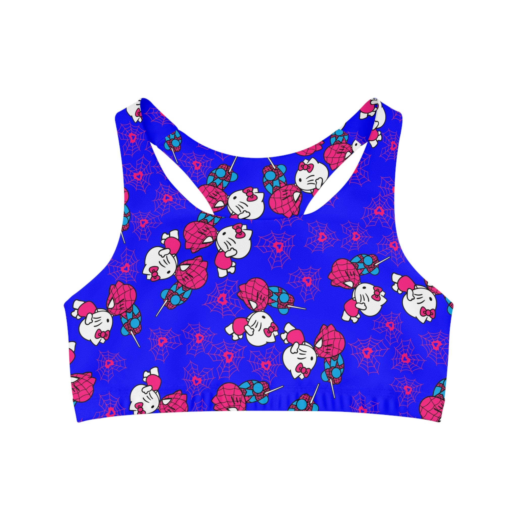 Sports bra spider kitty blue