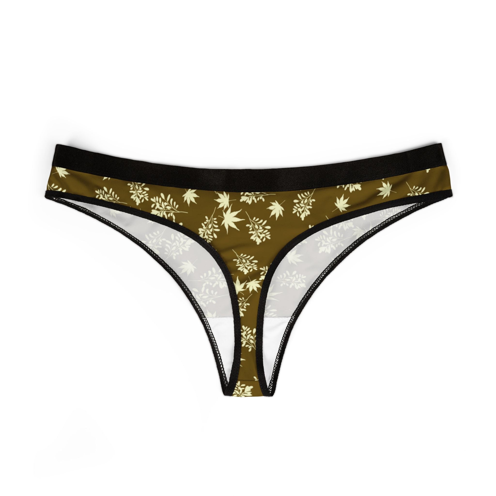 Women's thongs autumn leaves