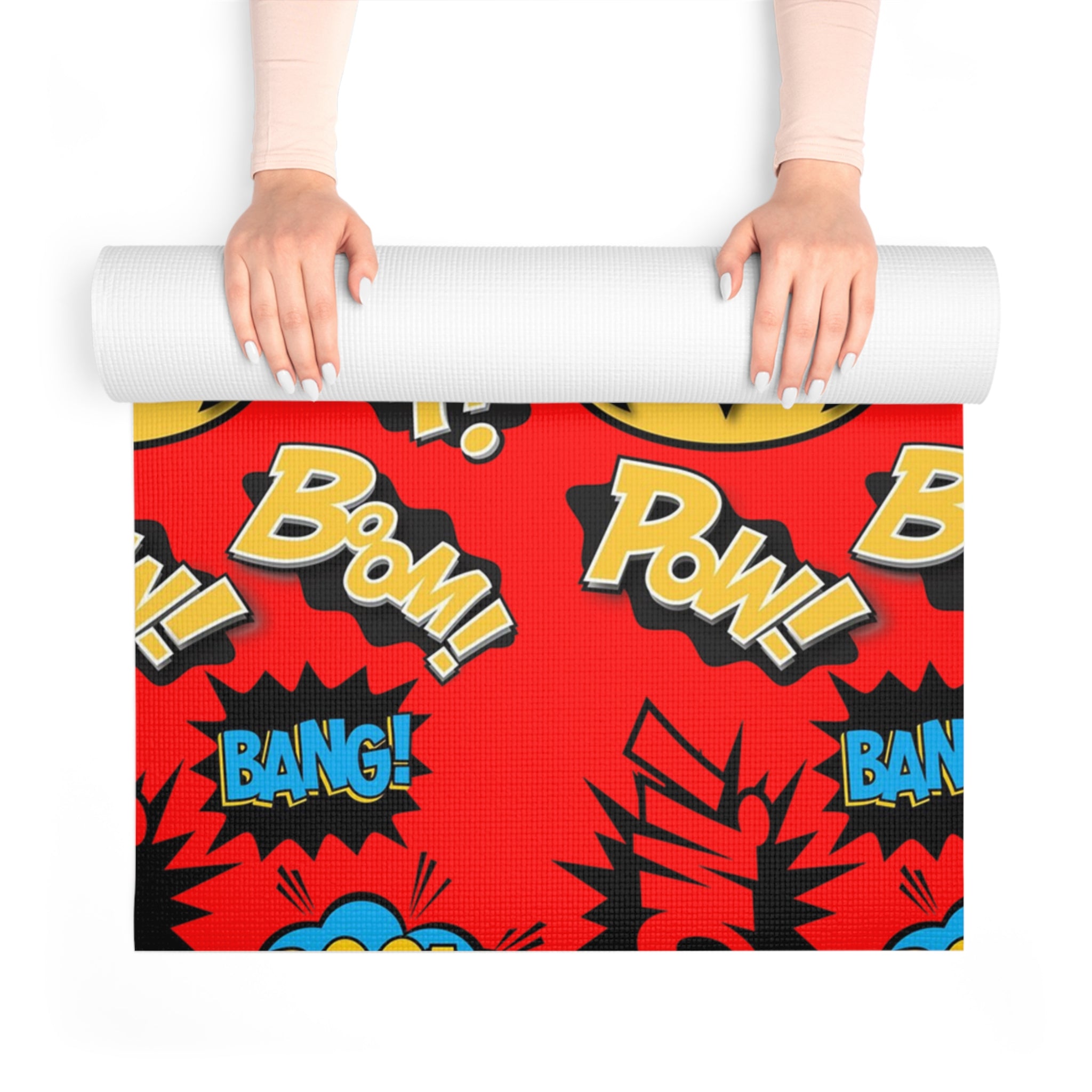 Foam yoga mat batman sounds red