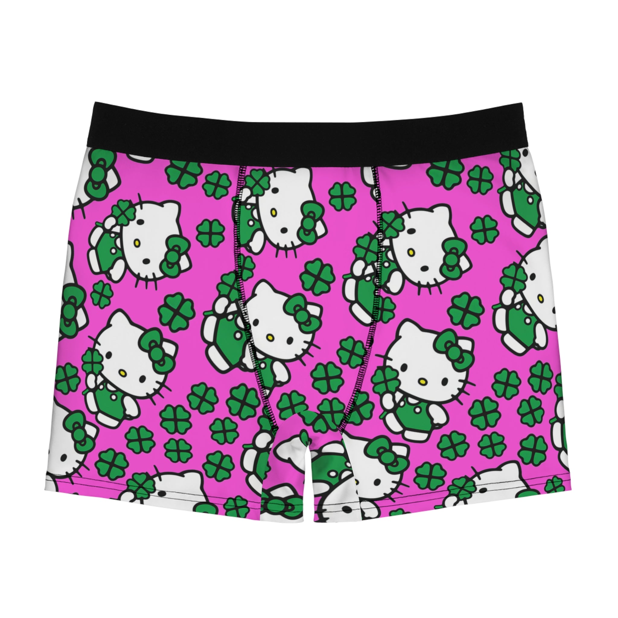 Men's boxer briefs kitty saint patrick lucky pink