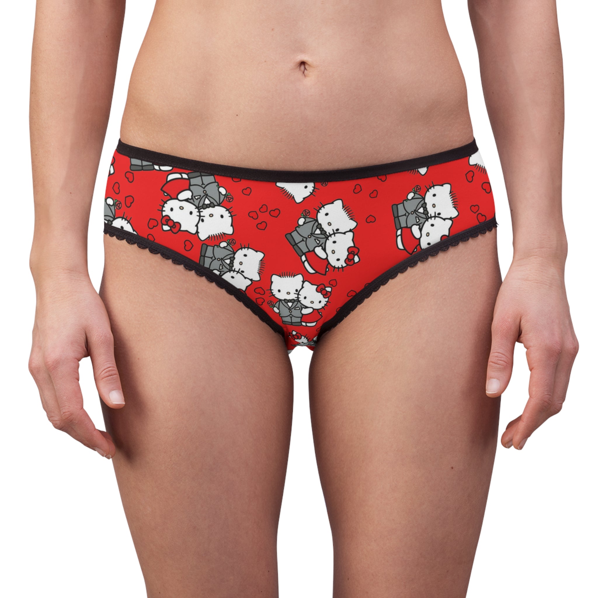 Women's briefs kitty wedding anniversary red