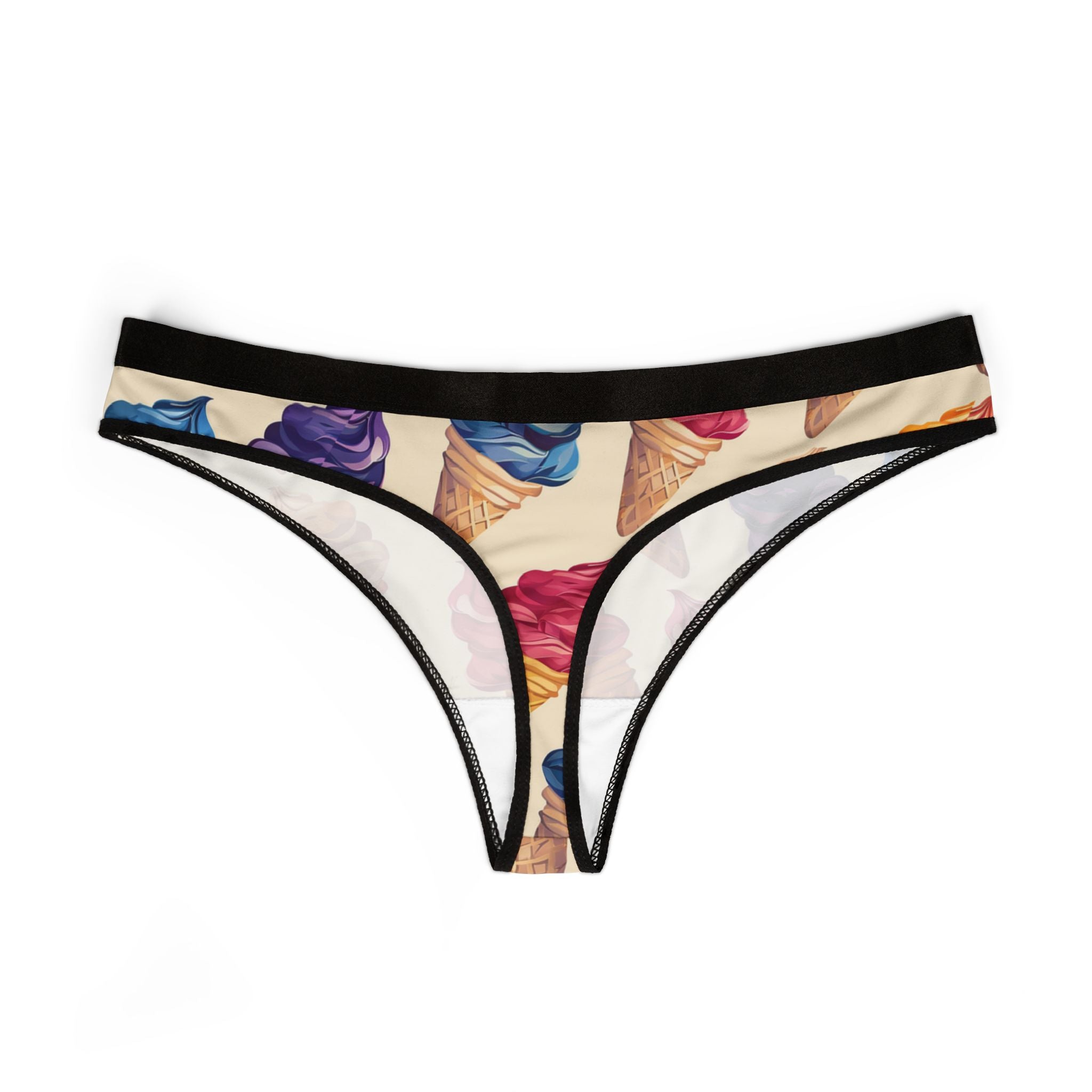 Women's thongs minimal ice cream