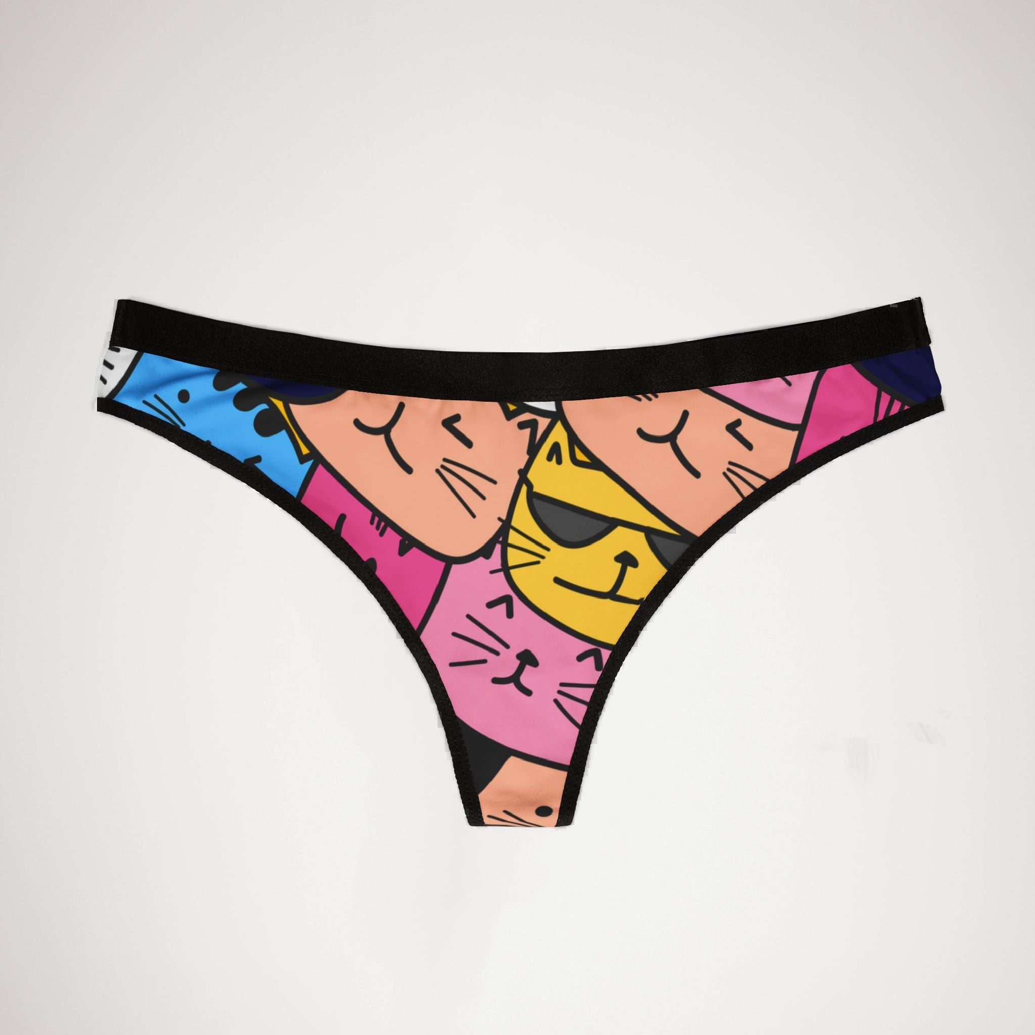 Women's thongs cute cat