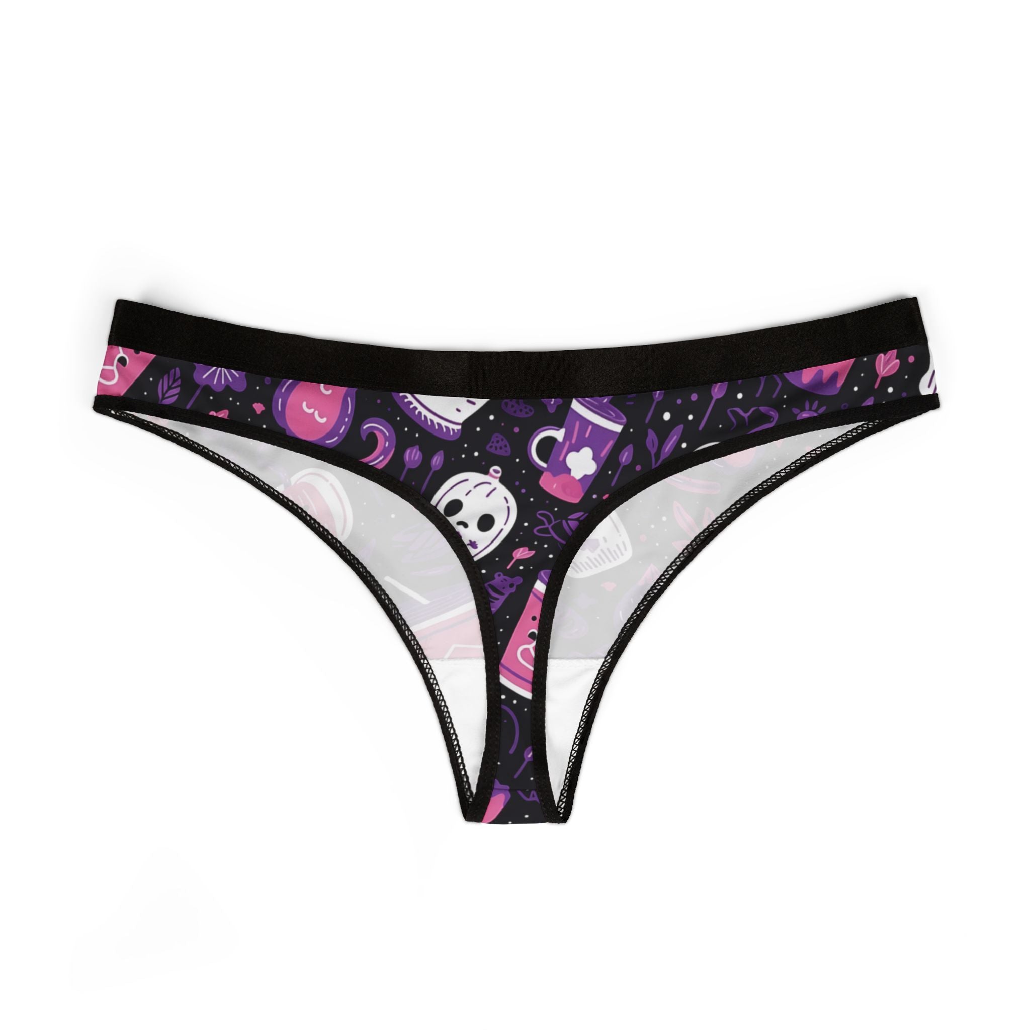 Women's thongs pink halloween
