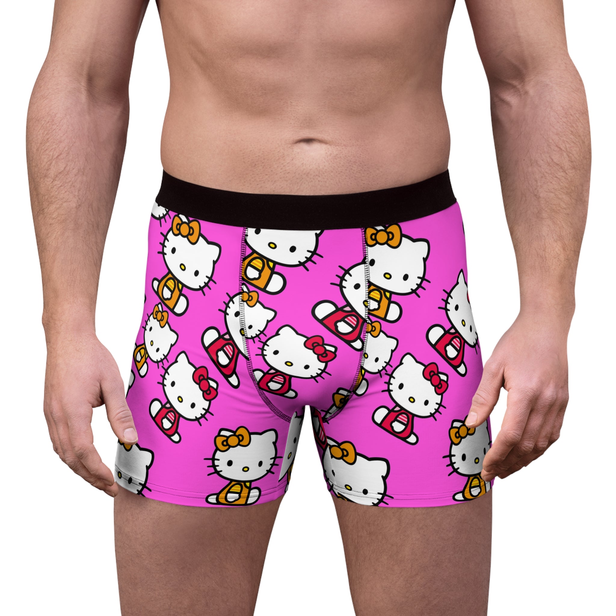 Men's boxer briefs kitty two colors pink