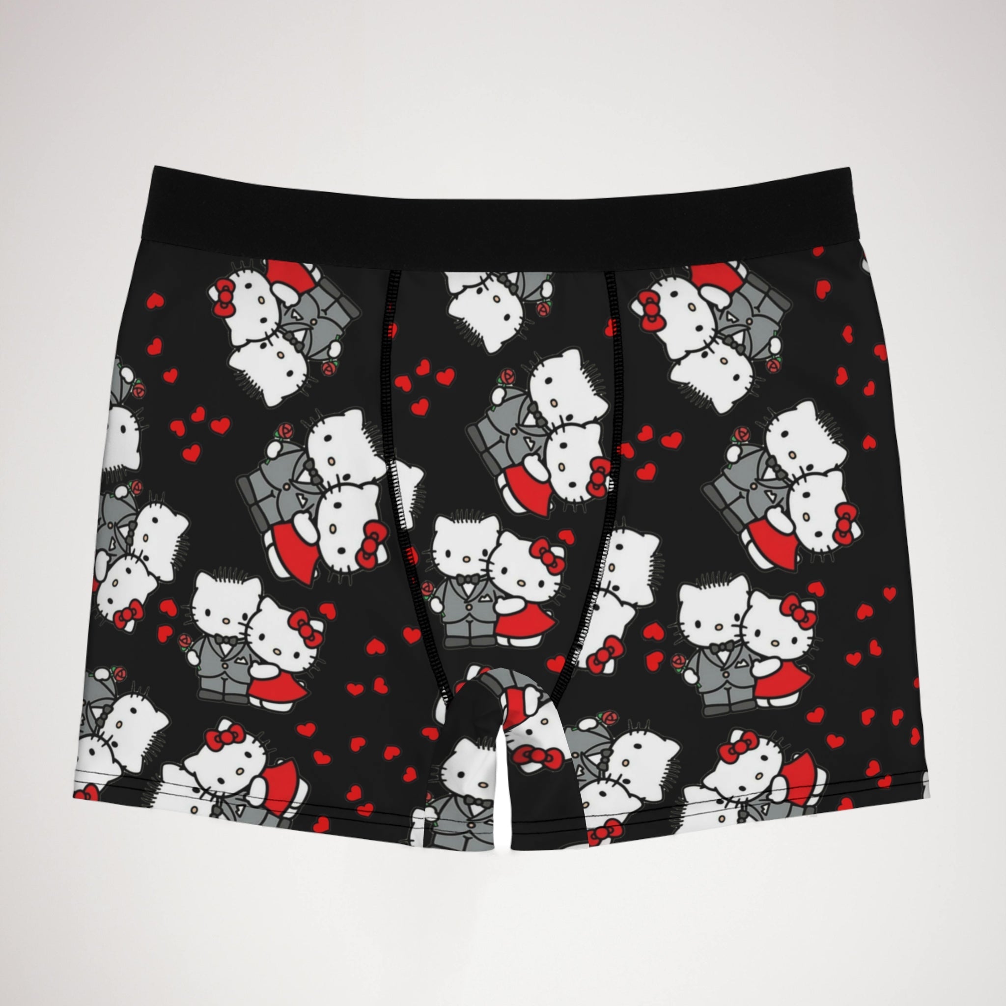 Men's boxer briefs kitty wedding anniversary black