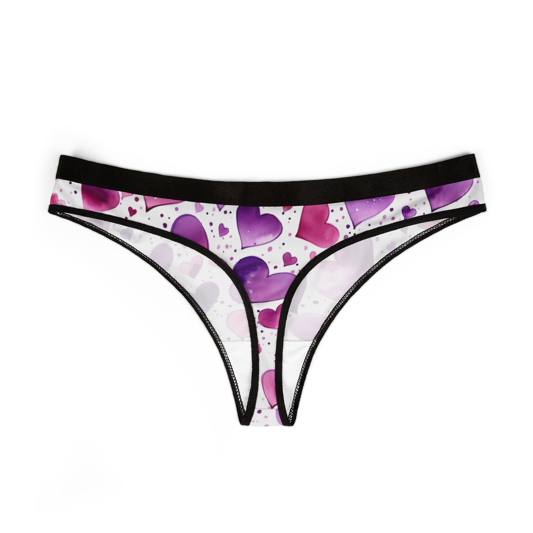 Women's thongs valentines day heart