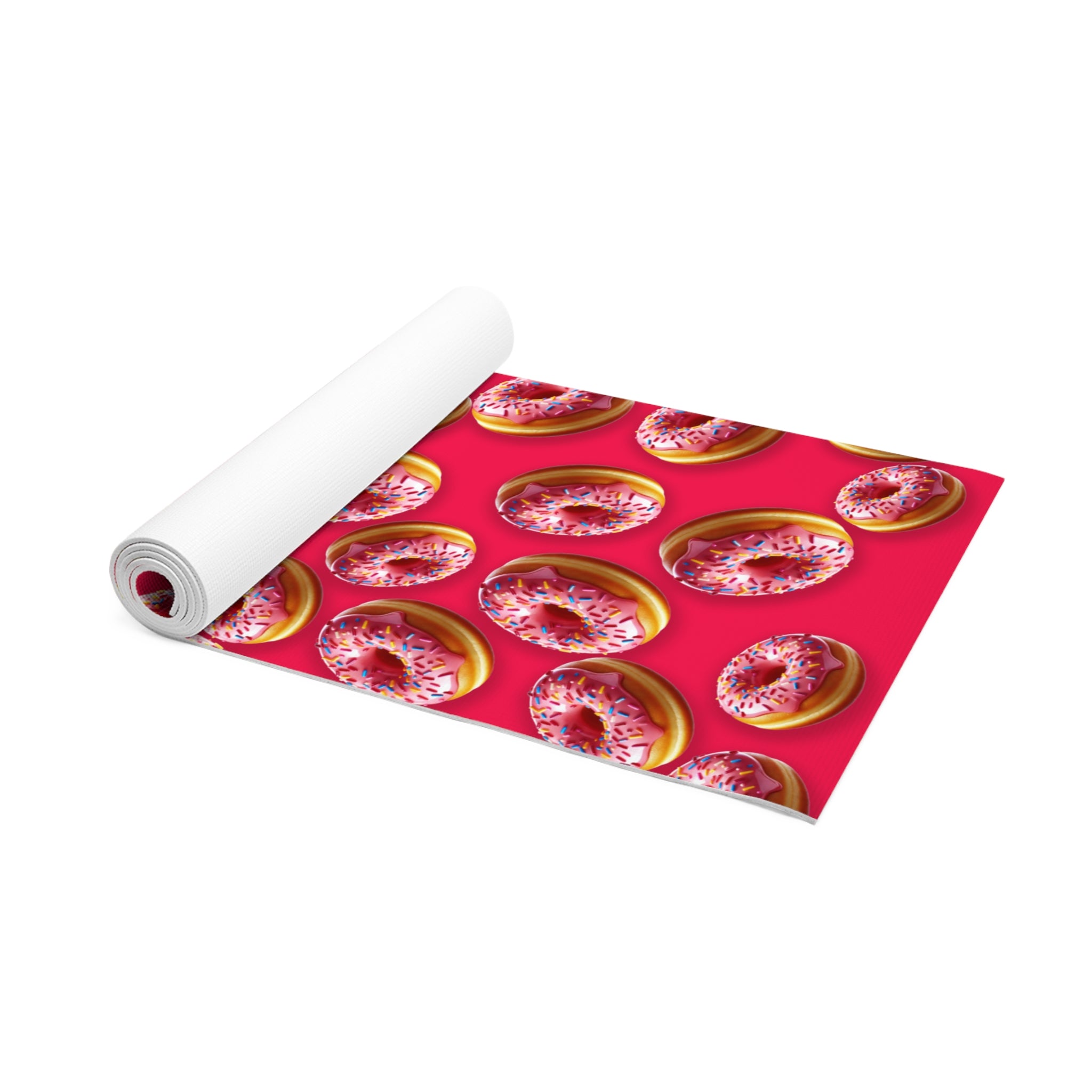 Foam yoga mat donut red