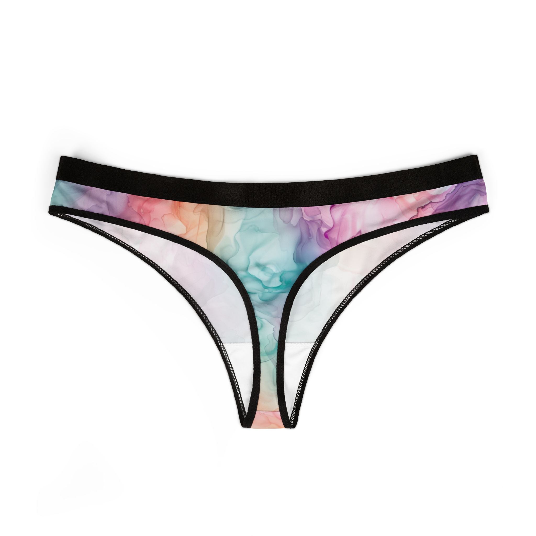 Women's thongs pastel alcohol ink