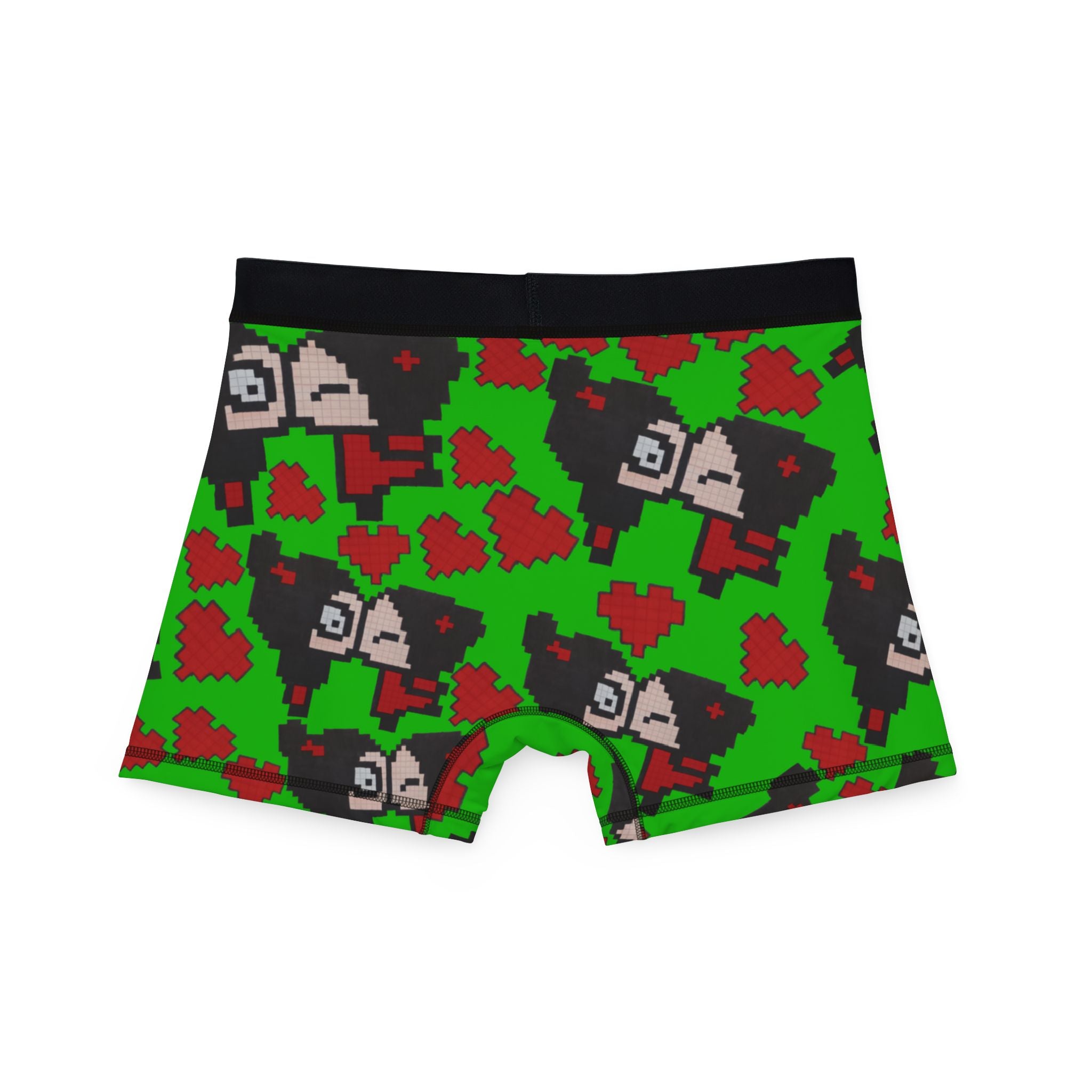 Men's boxers pixel pucca kiss heart green