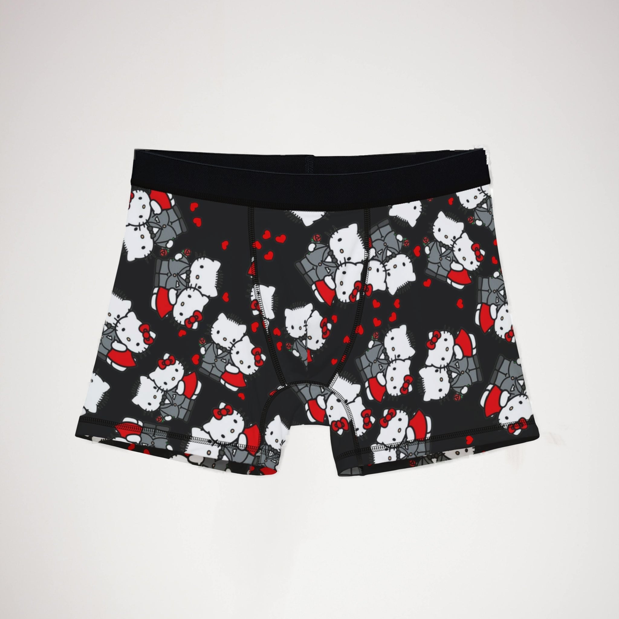 Men's boxers kitty wedding anniversary black