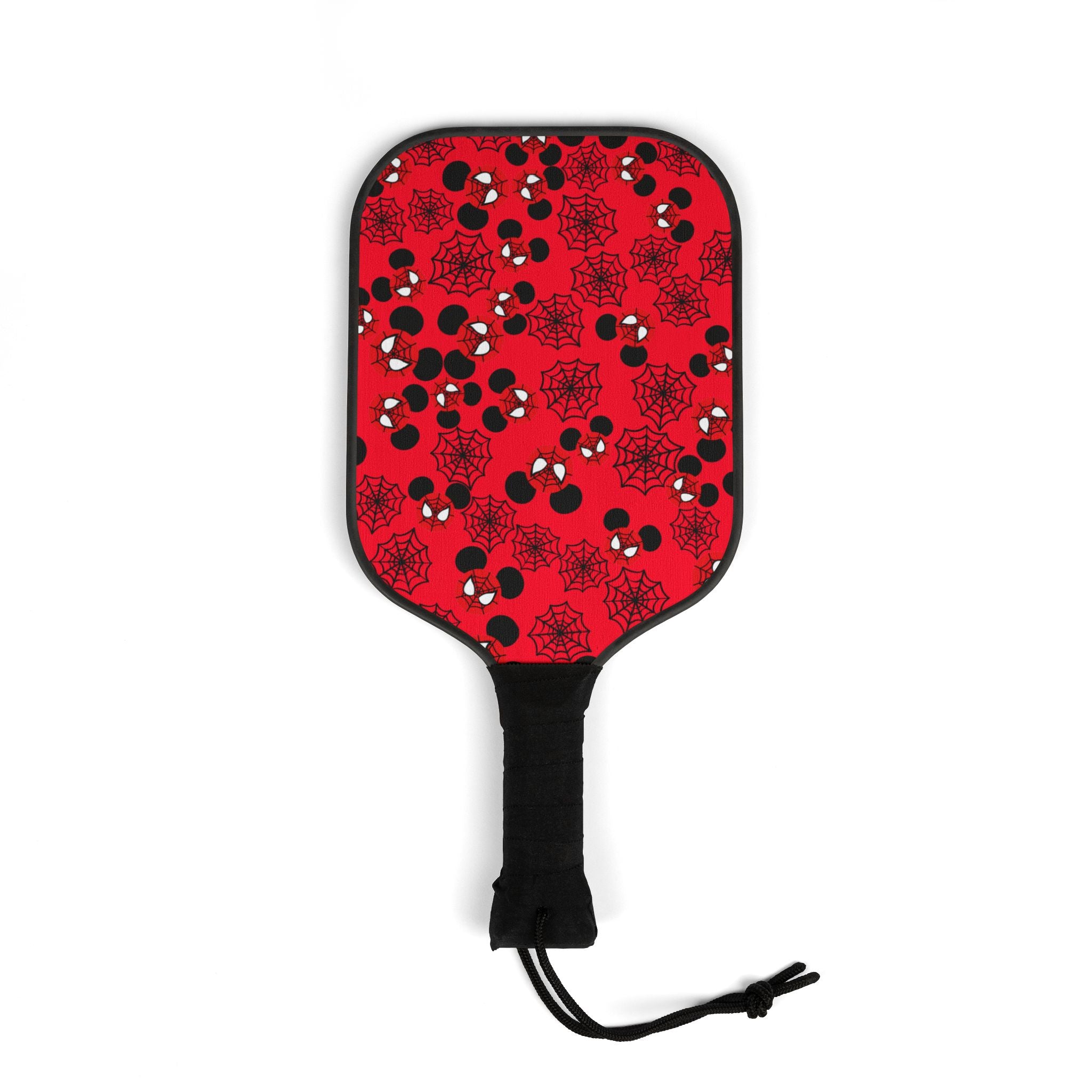 Pickleball kit (2 paddles + 2 balls + transparent bag) spider mickey web red