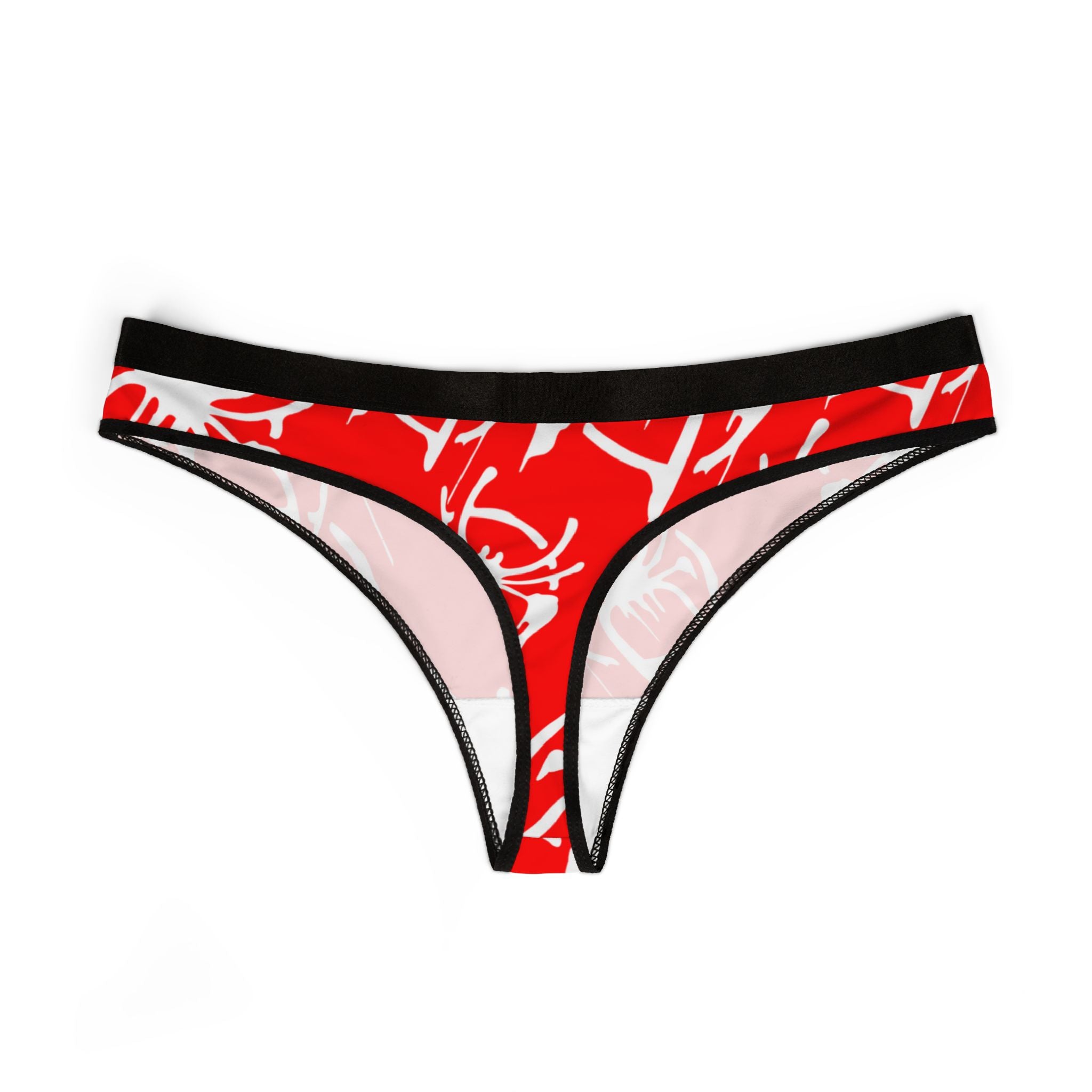 Women's thongs only spider web red