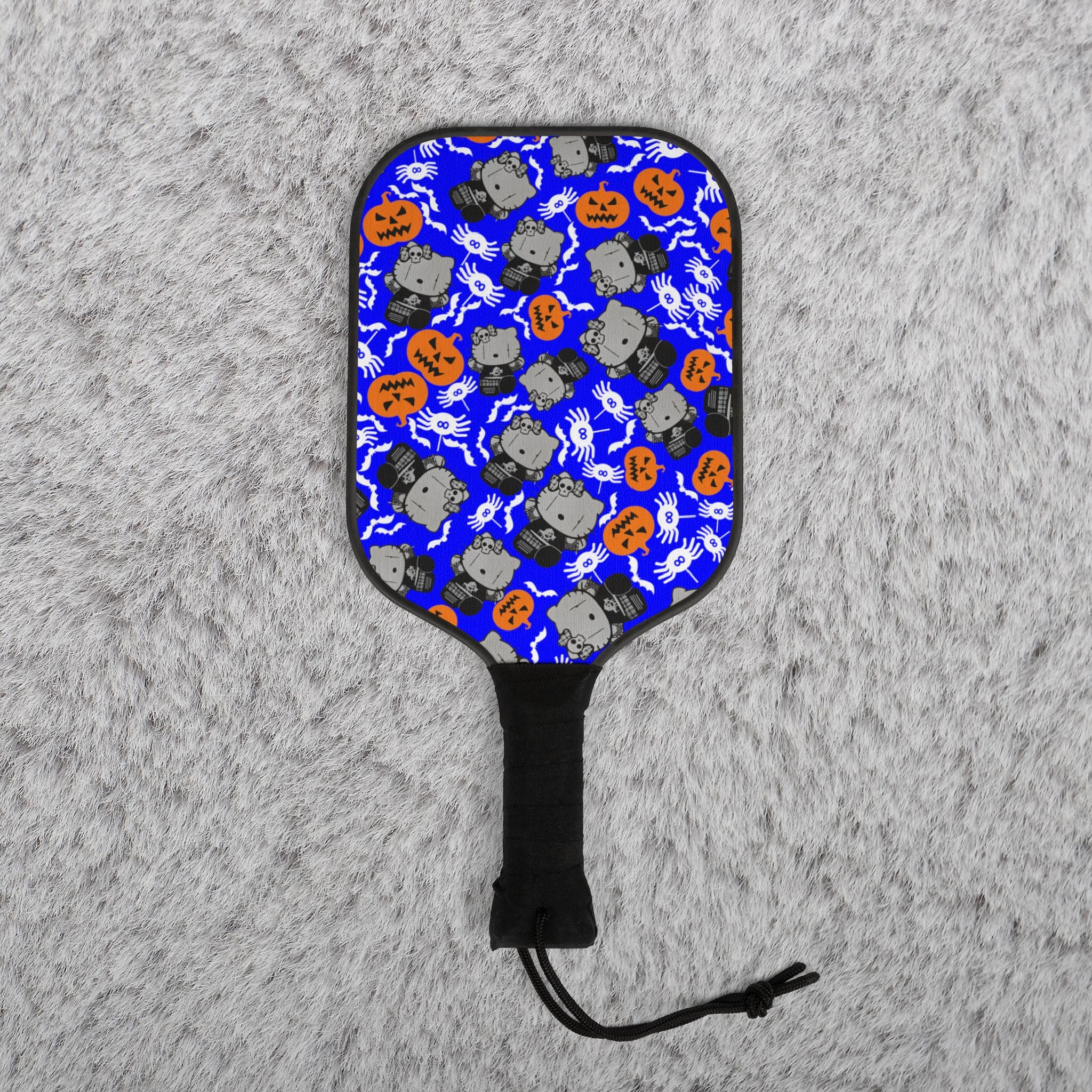 Pickleball kit (2 paddles + 2 balls + transparent bag) kitty blank pumpkin halloween blue