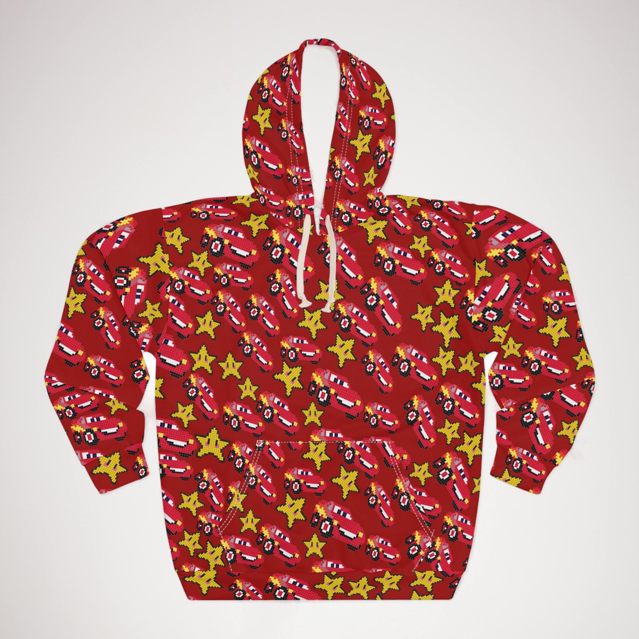 Unisex pullover hoodie mcqueen stars red