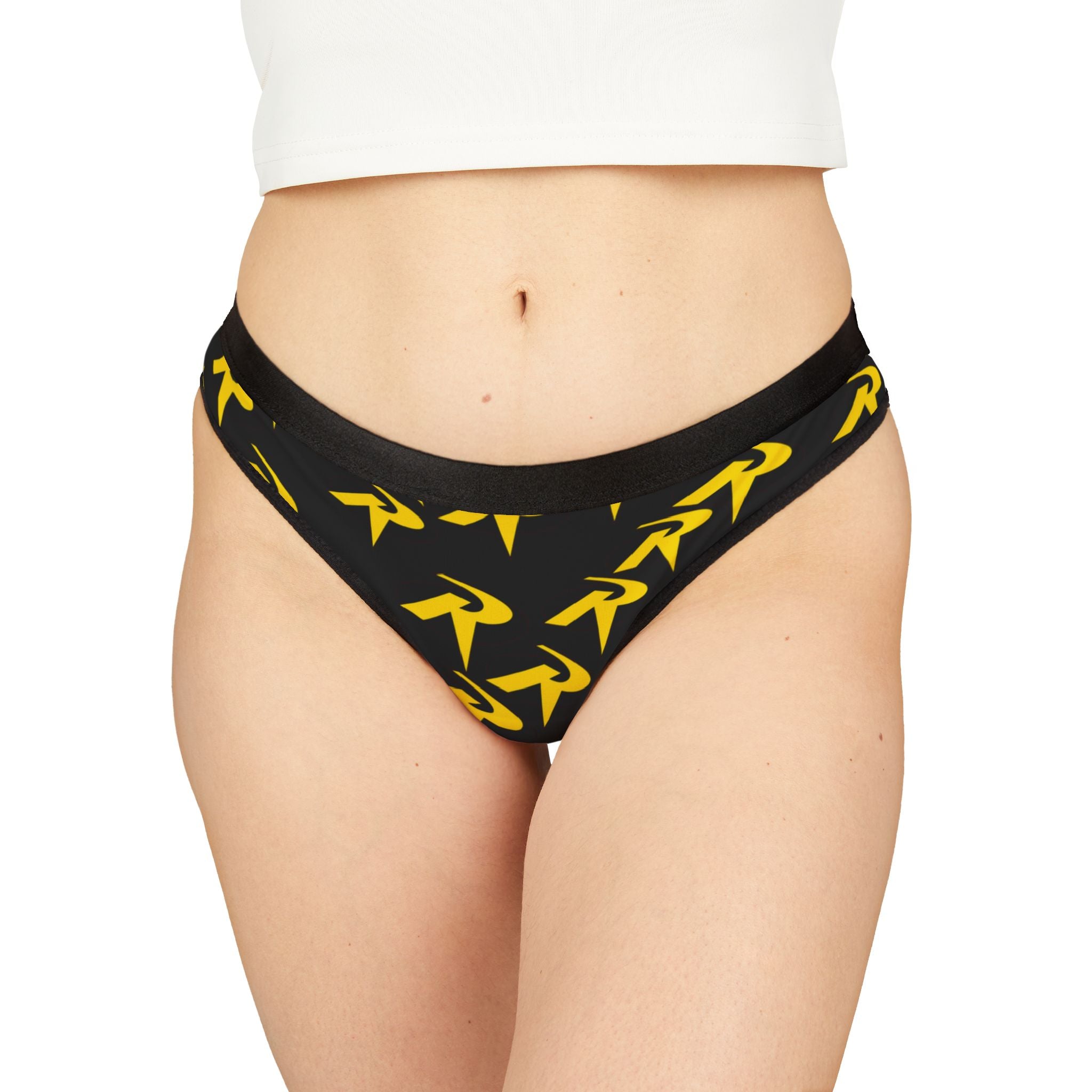 Women's thongs robin symbol black