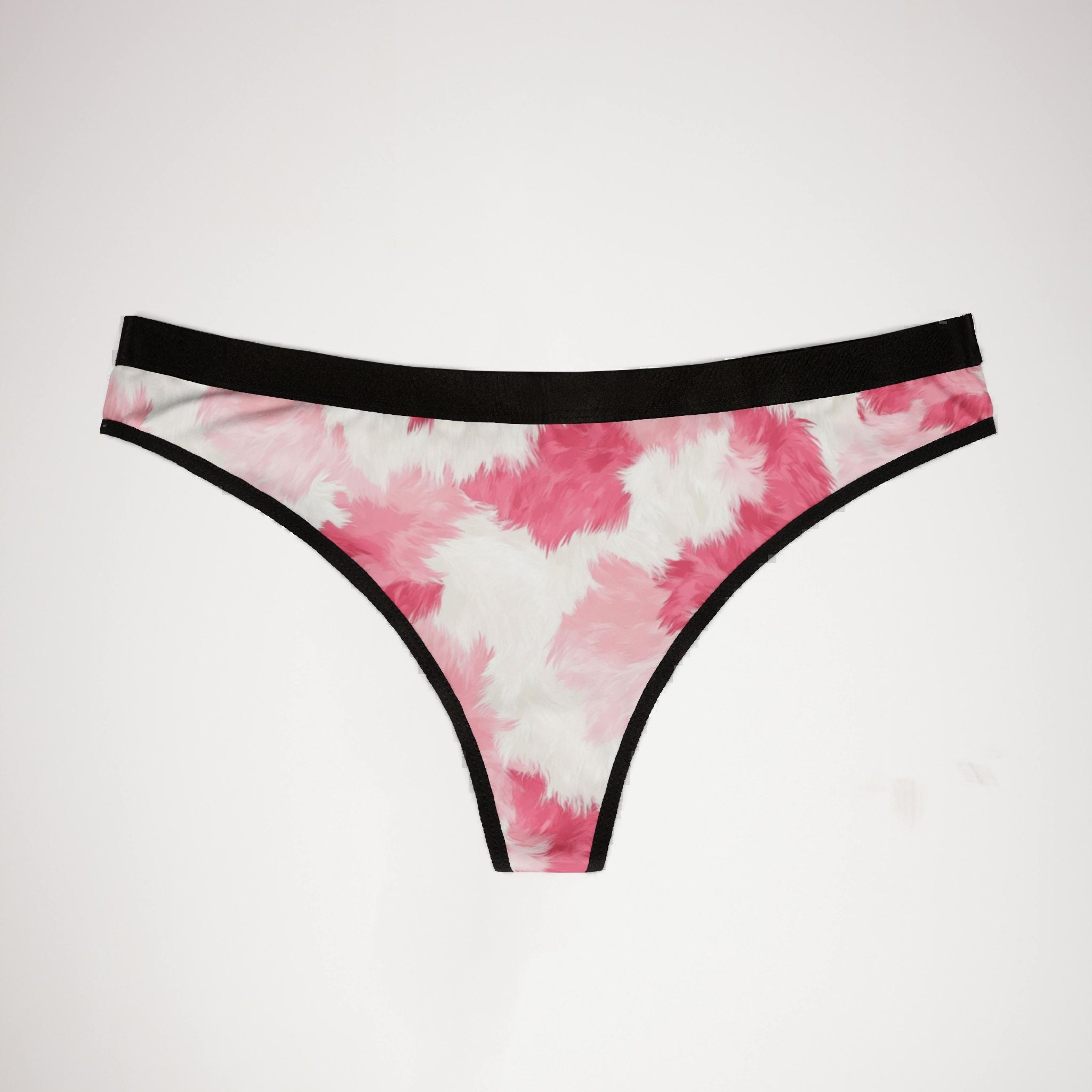 Women's thongs colorful cow print