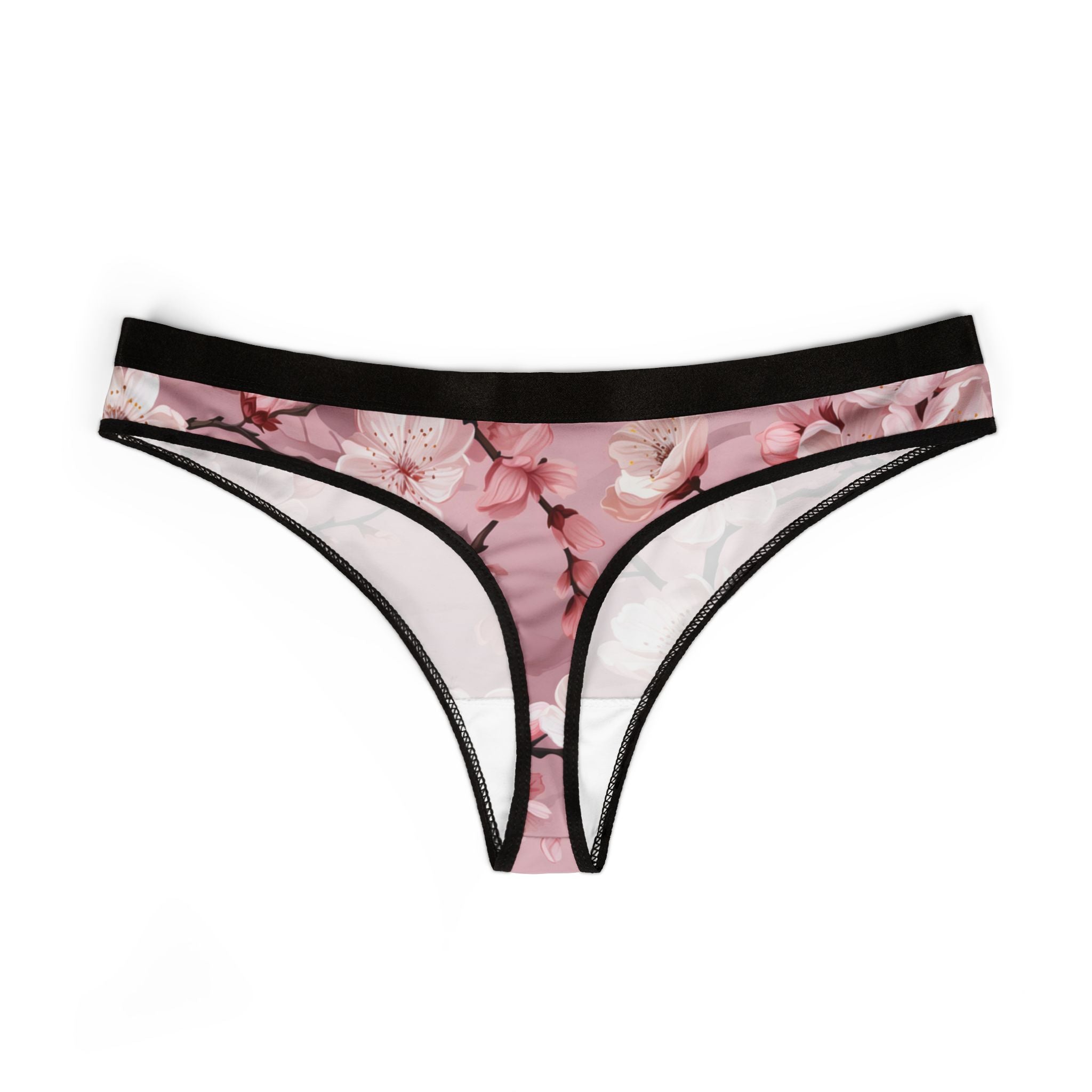 Women's thongs cherryblossom floral