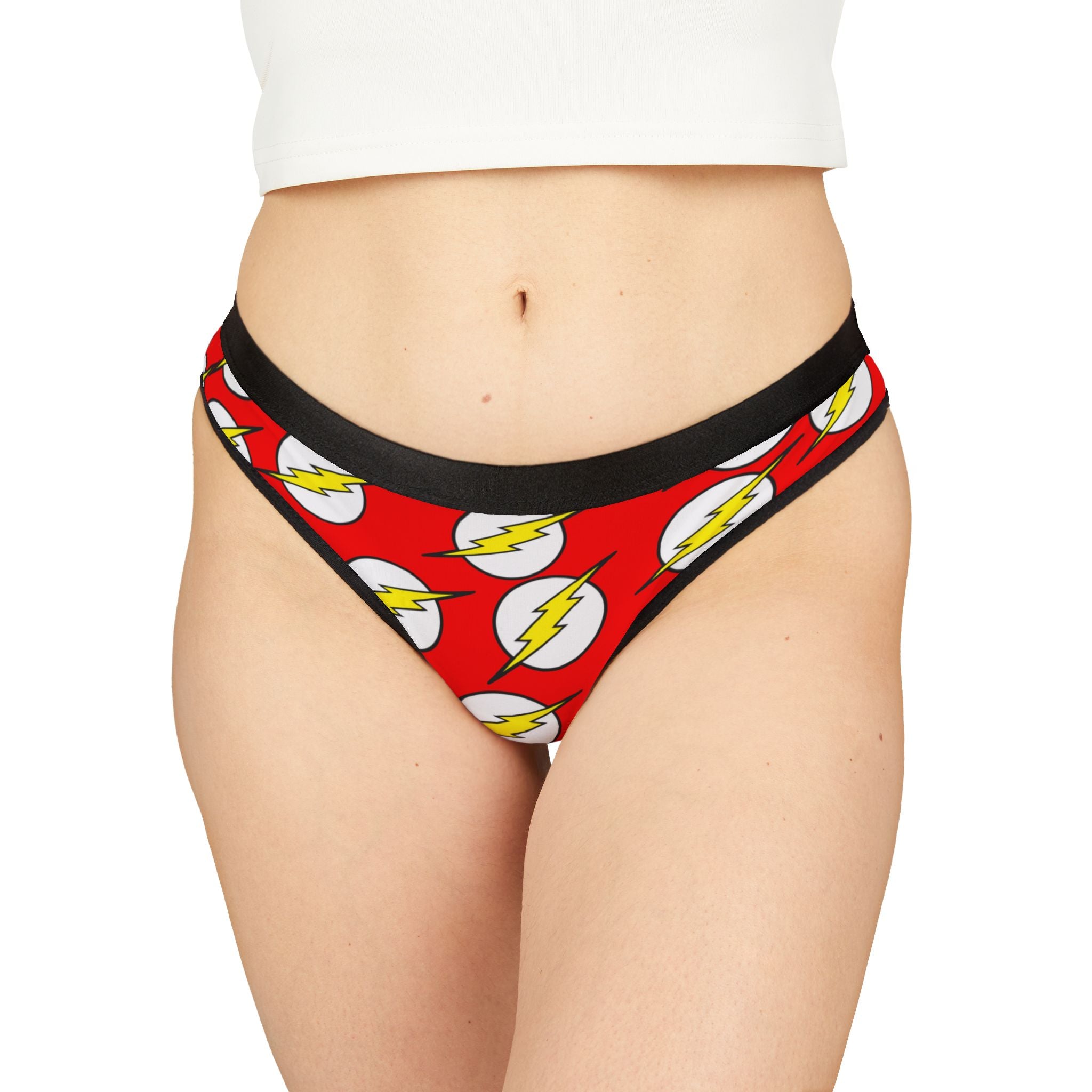 Women's thongs shazam flash red