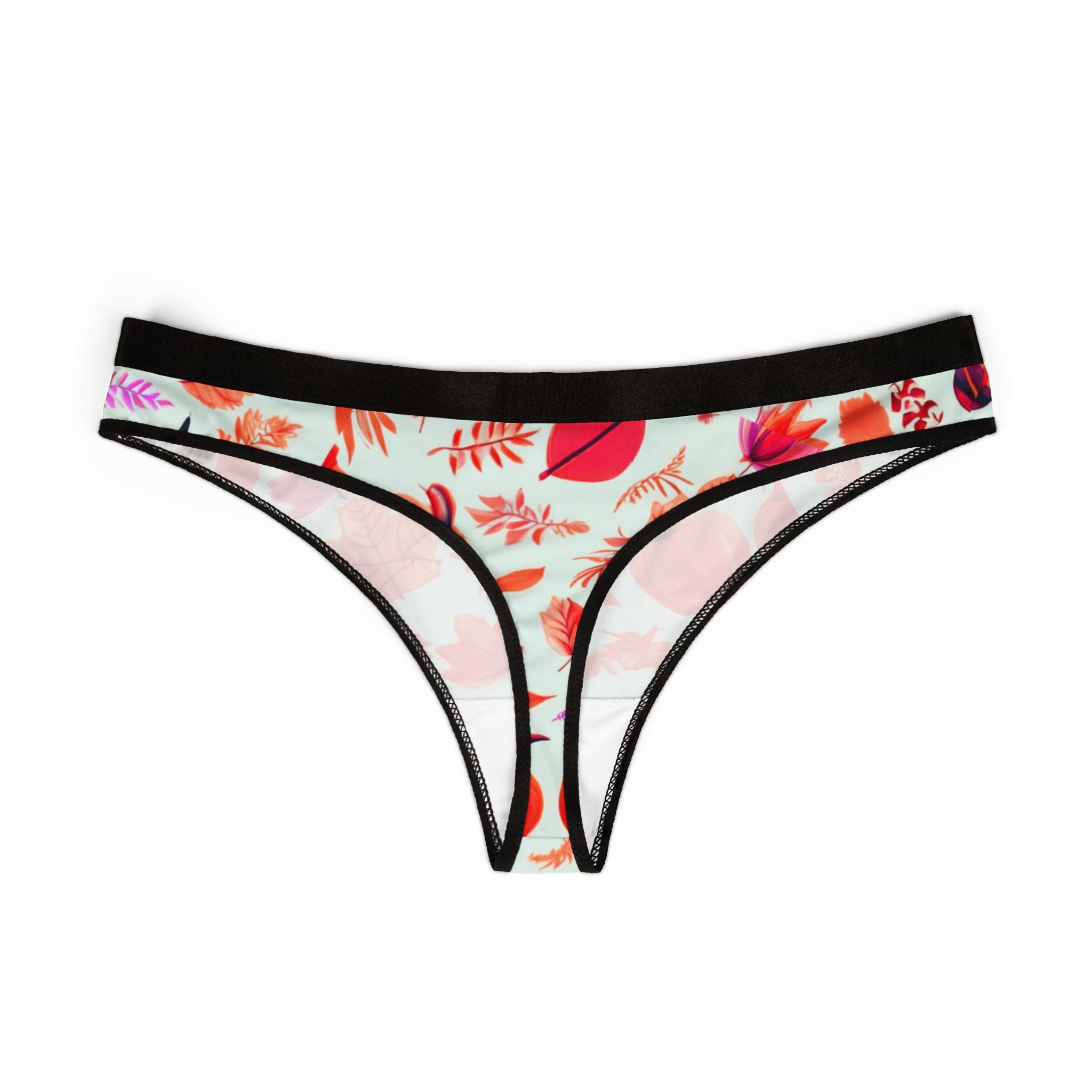 Women's thongs autumn leaves