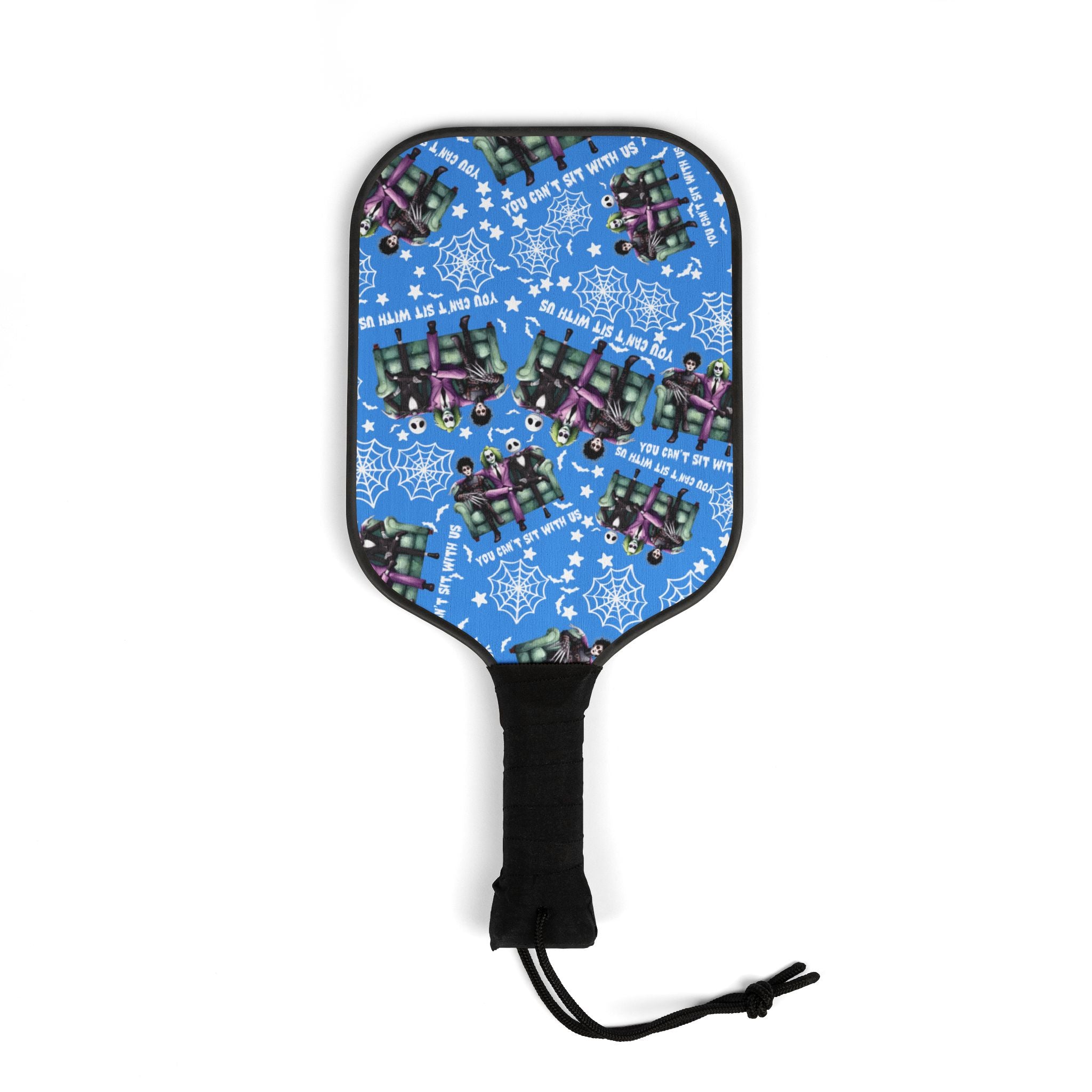 Pickleball kit (2 paddles + 2 balls + transparent bag) You can t sit with us Halloween cyan