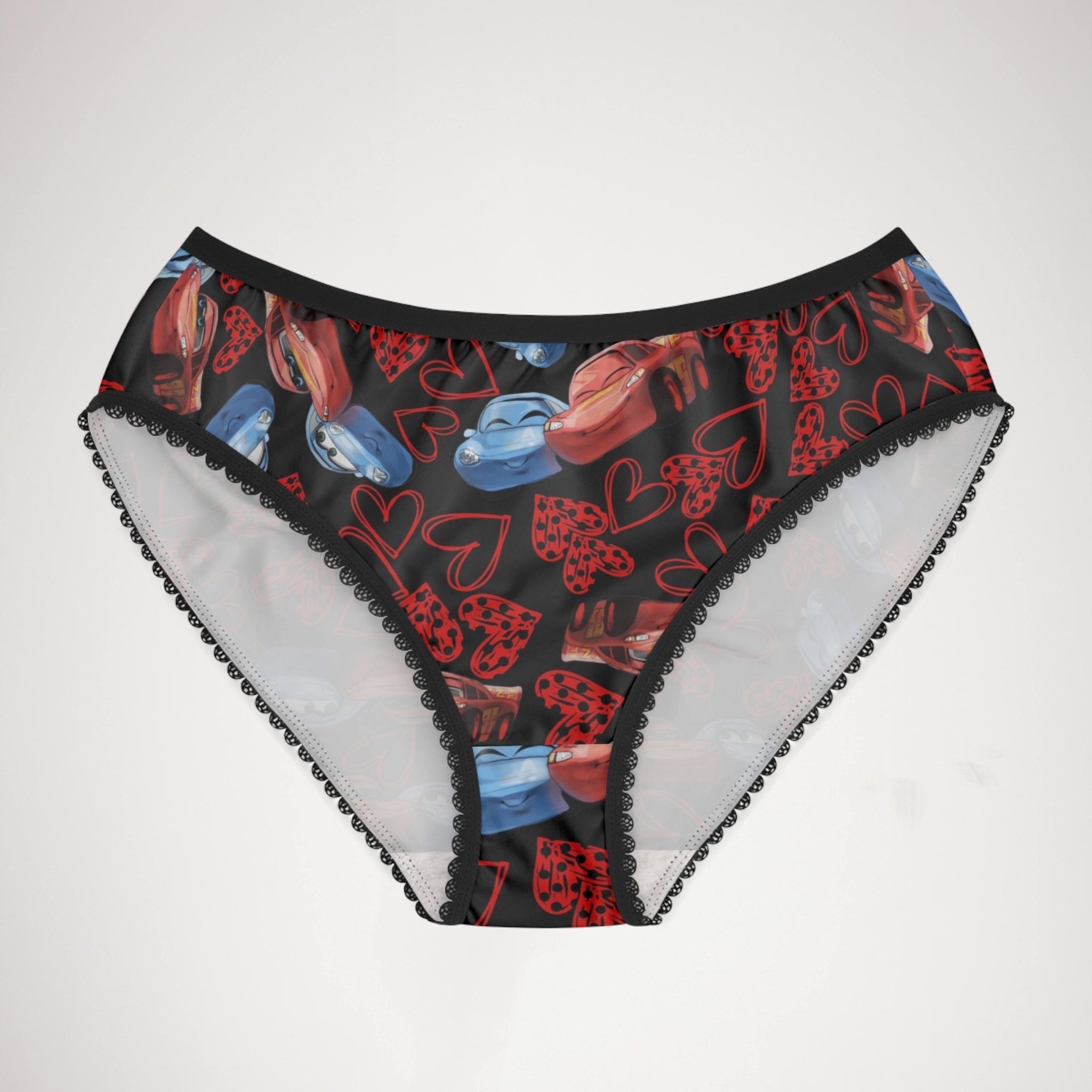 Women's briefs mcqueen couples hearts black