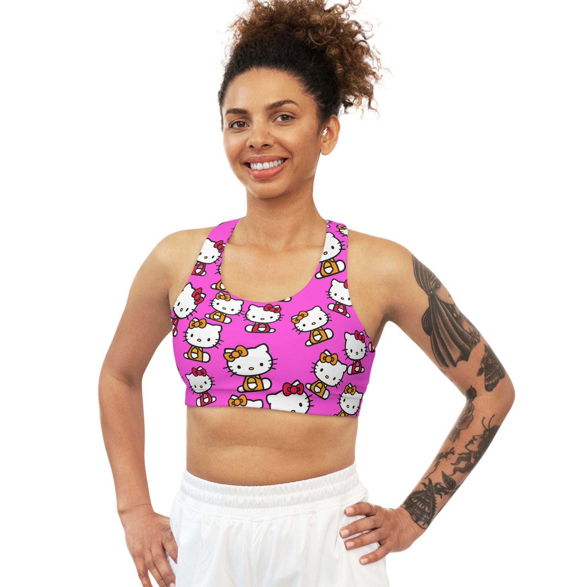 Sports bra kitty two colors pink