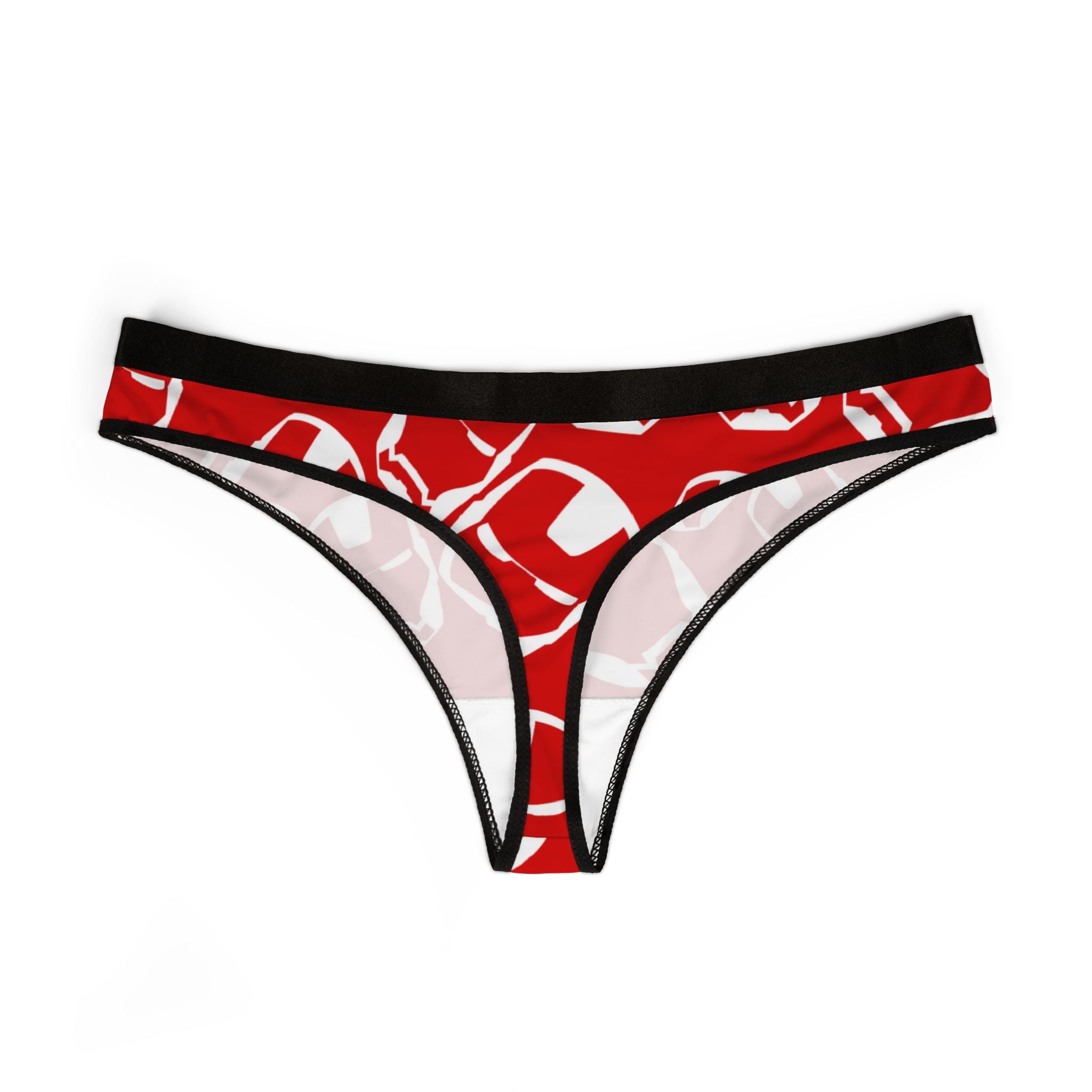 Women's thongs iron man red