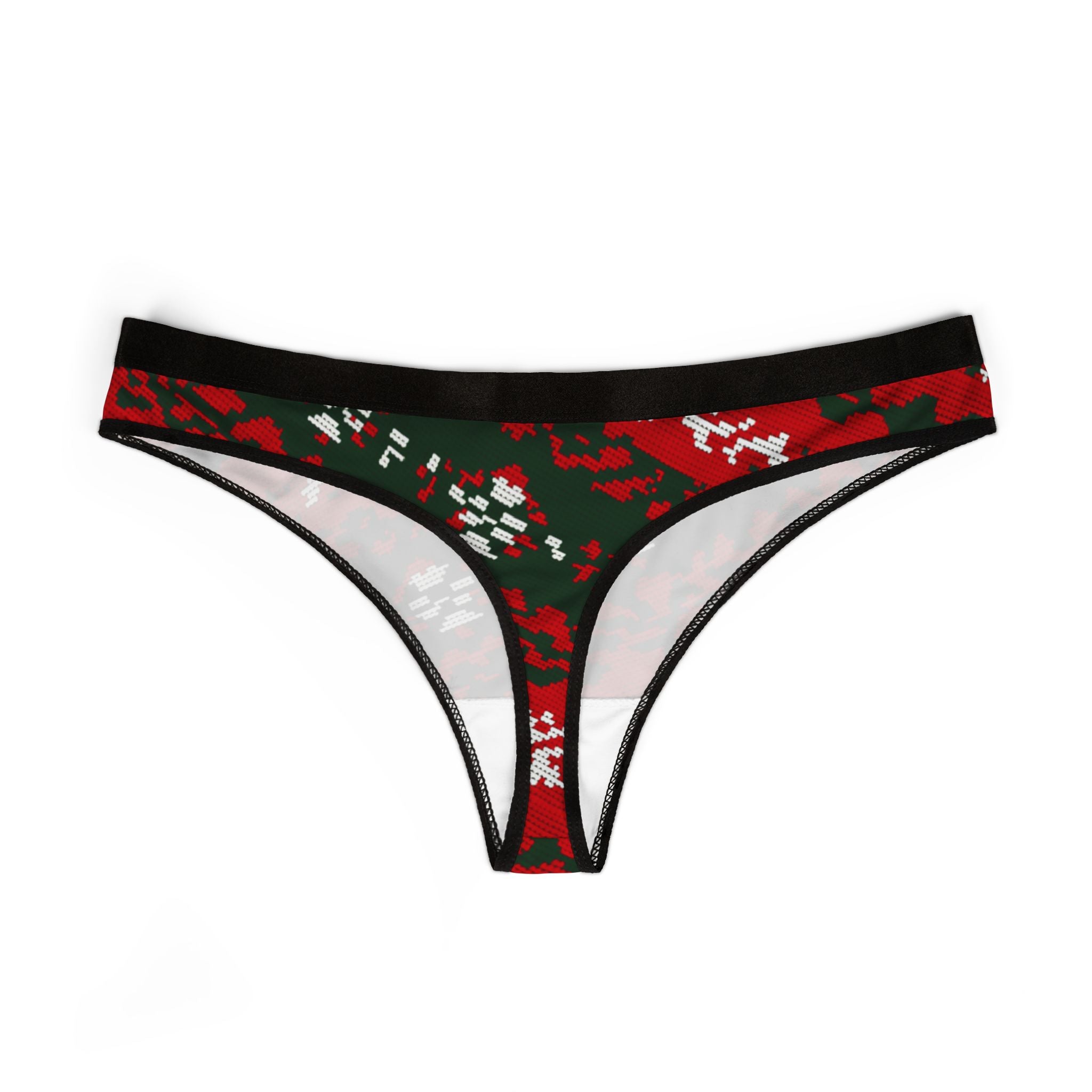 Women's thongs ugly christmas sweater