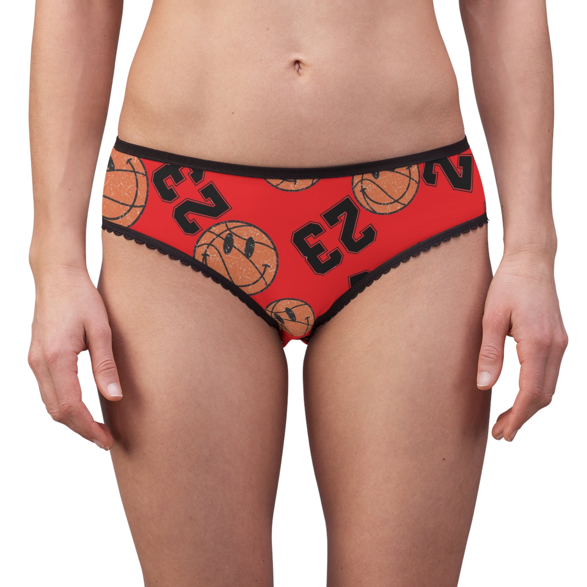 Women's briefs number   basketball red