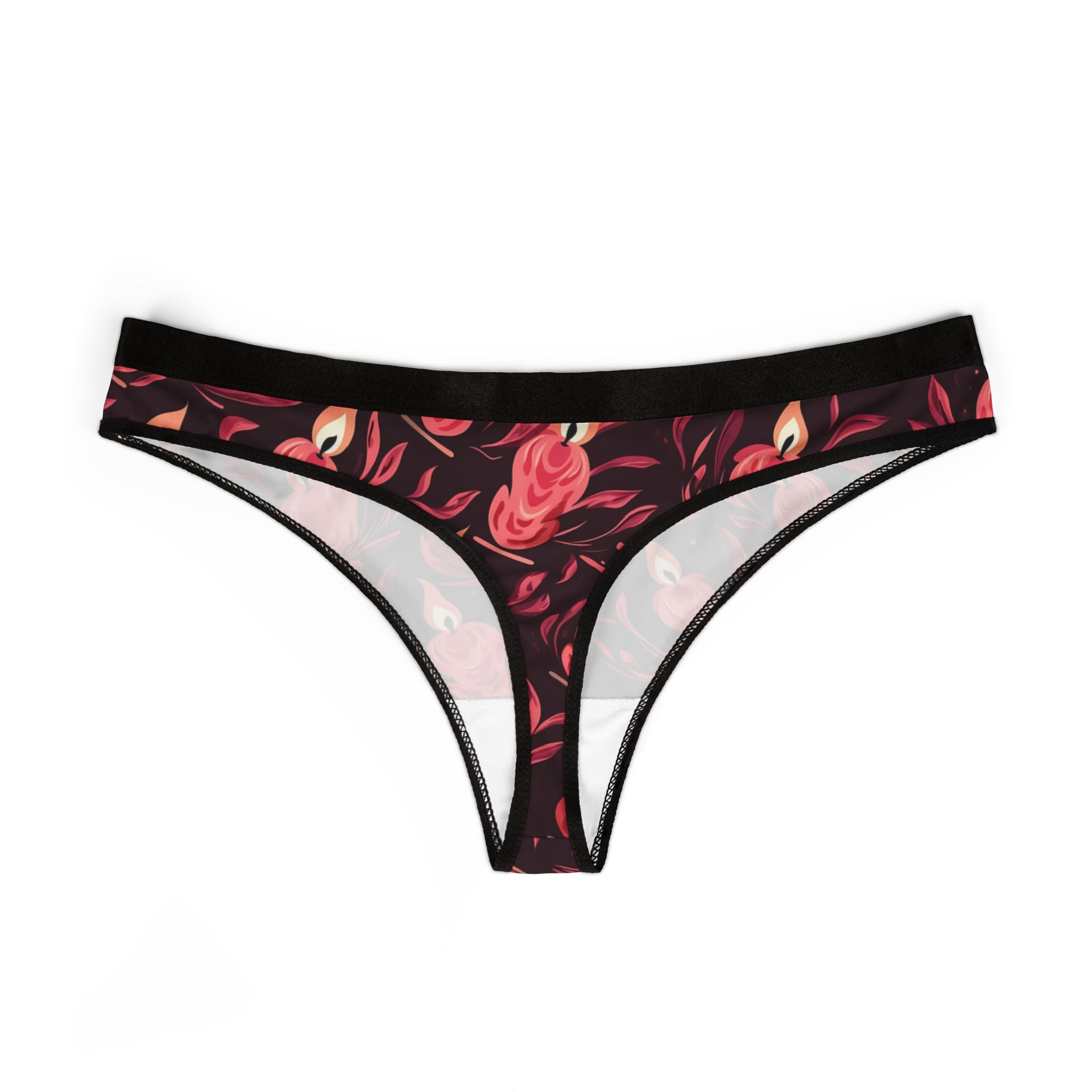 Women's thongs pink valentine