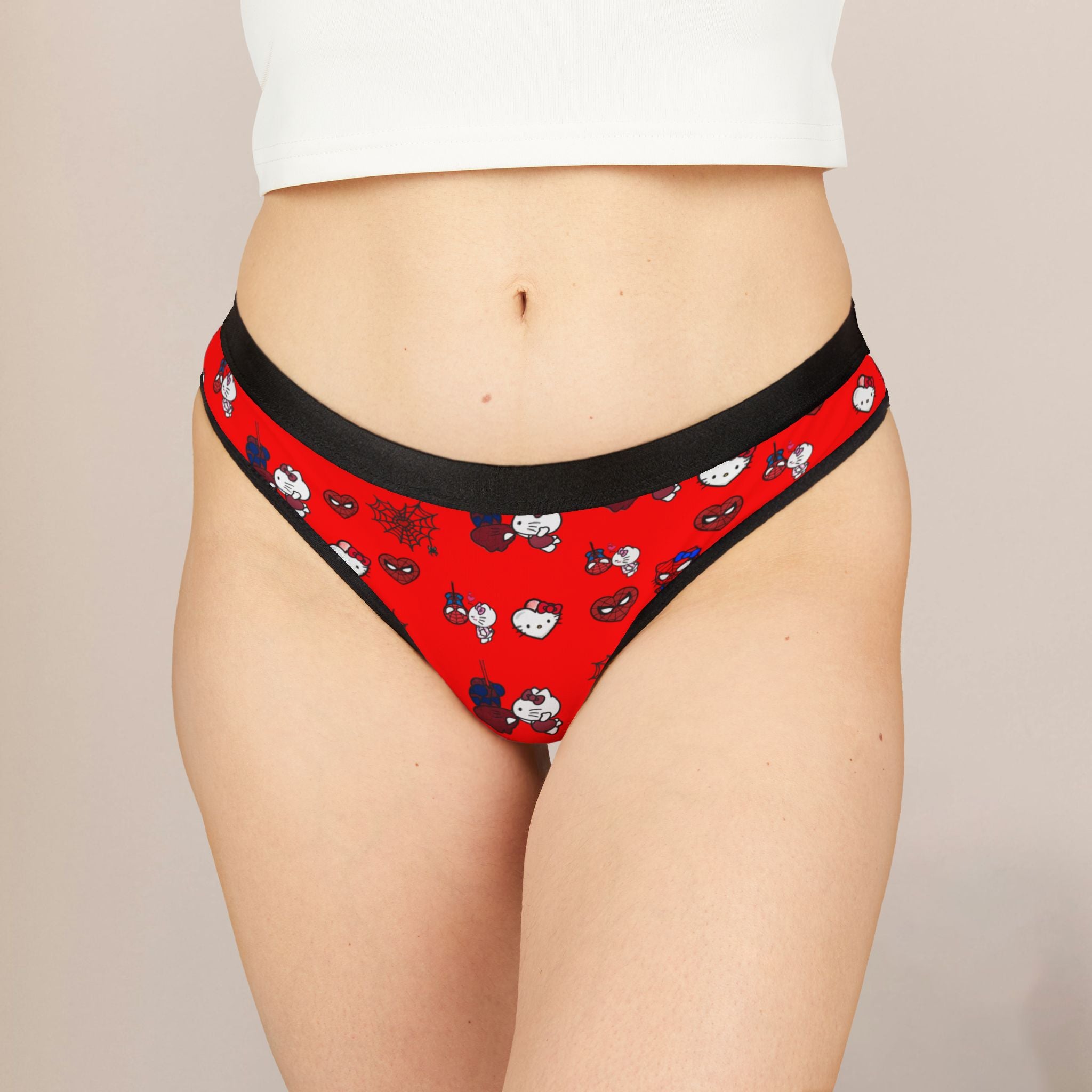 Spider kitty Women's Thongs, character Underwear