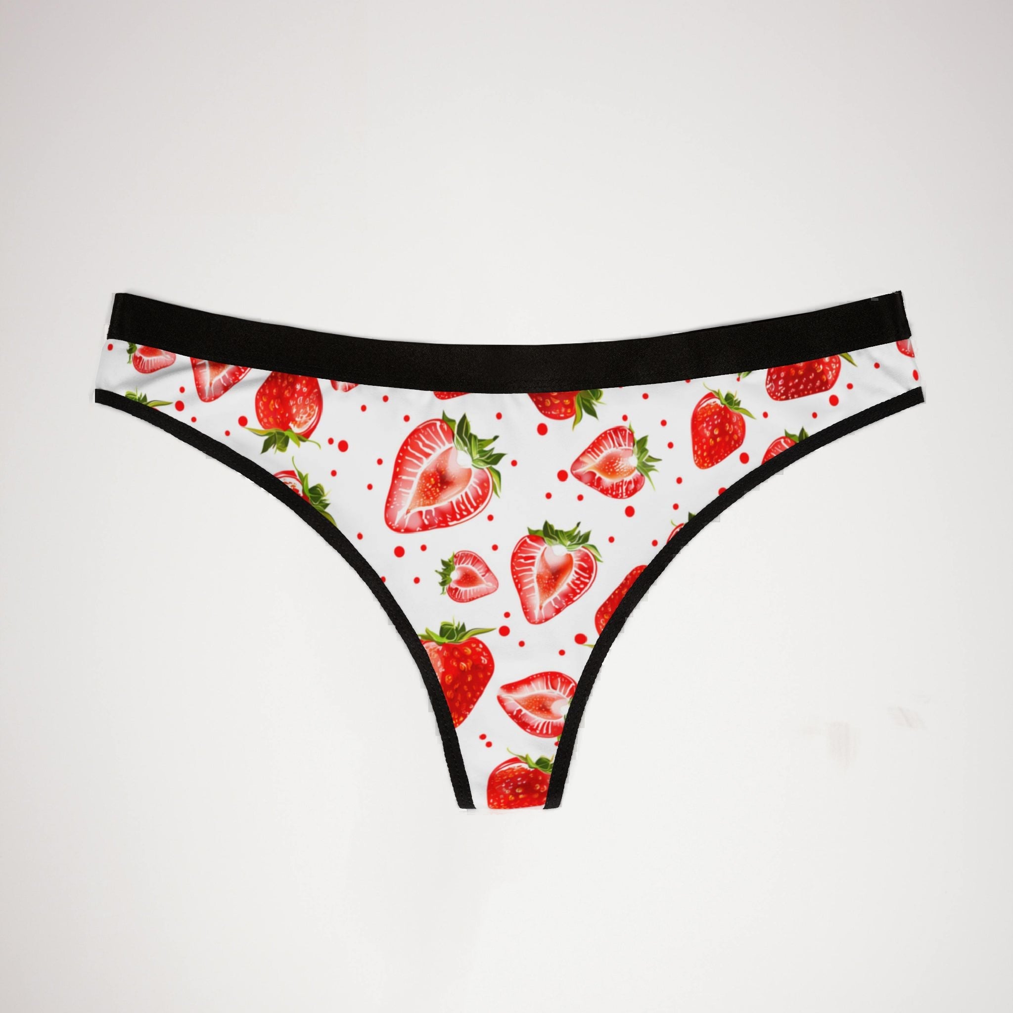 Women's thongs strawberry fruit