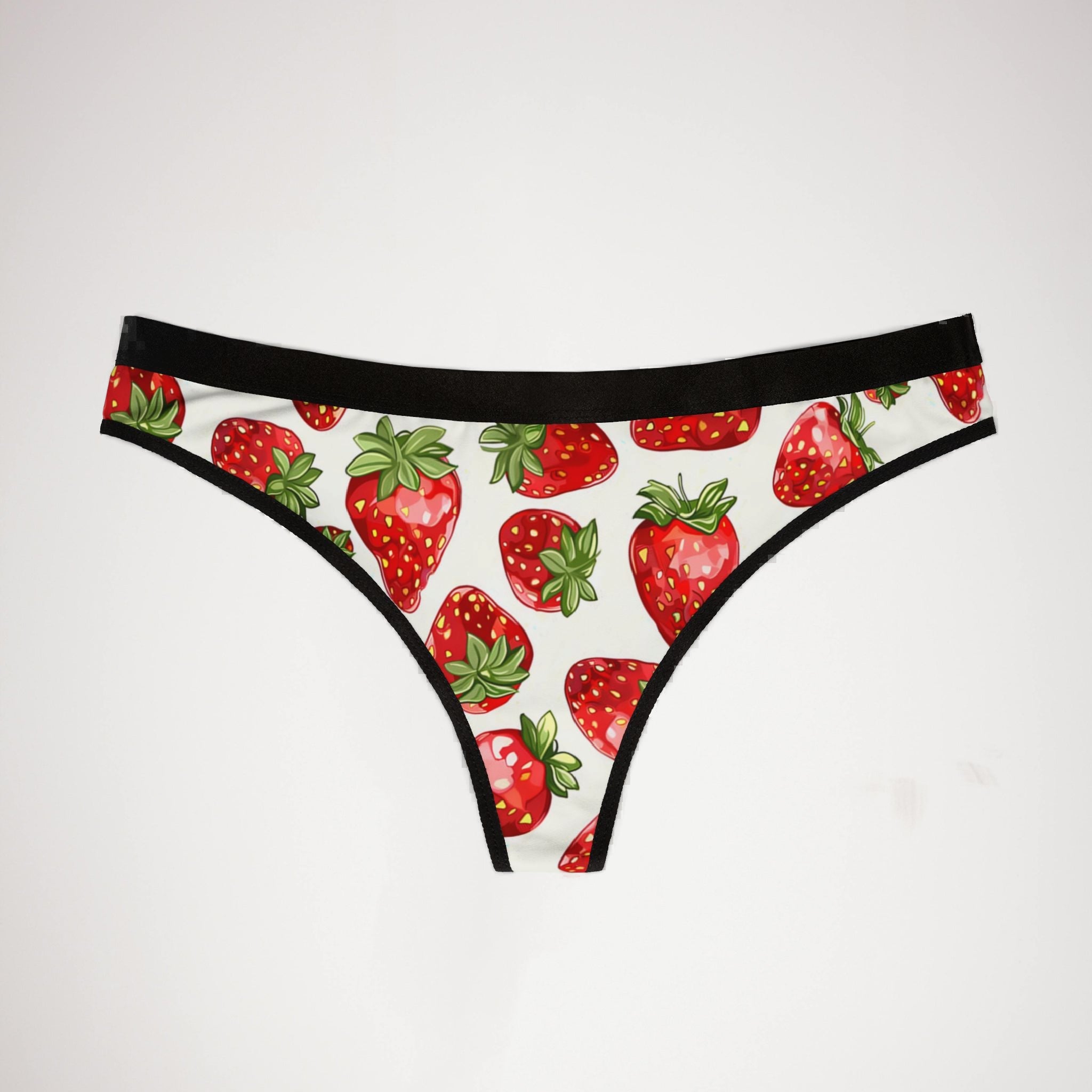 Women's thongs strawberry fruit
