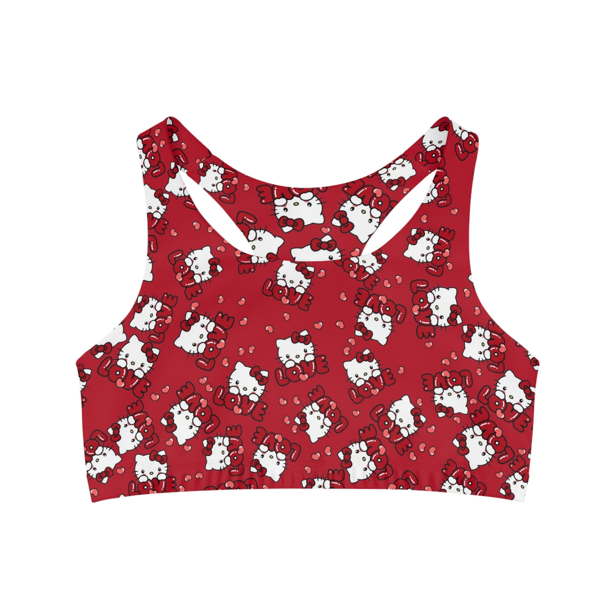 Sports bra kitty valentine love red