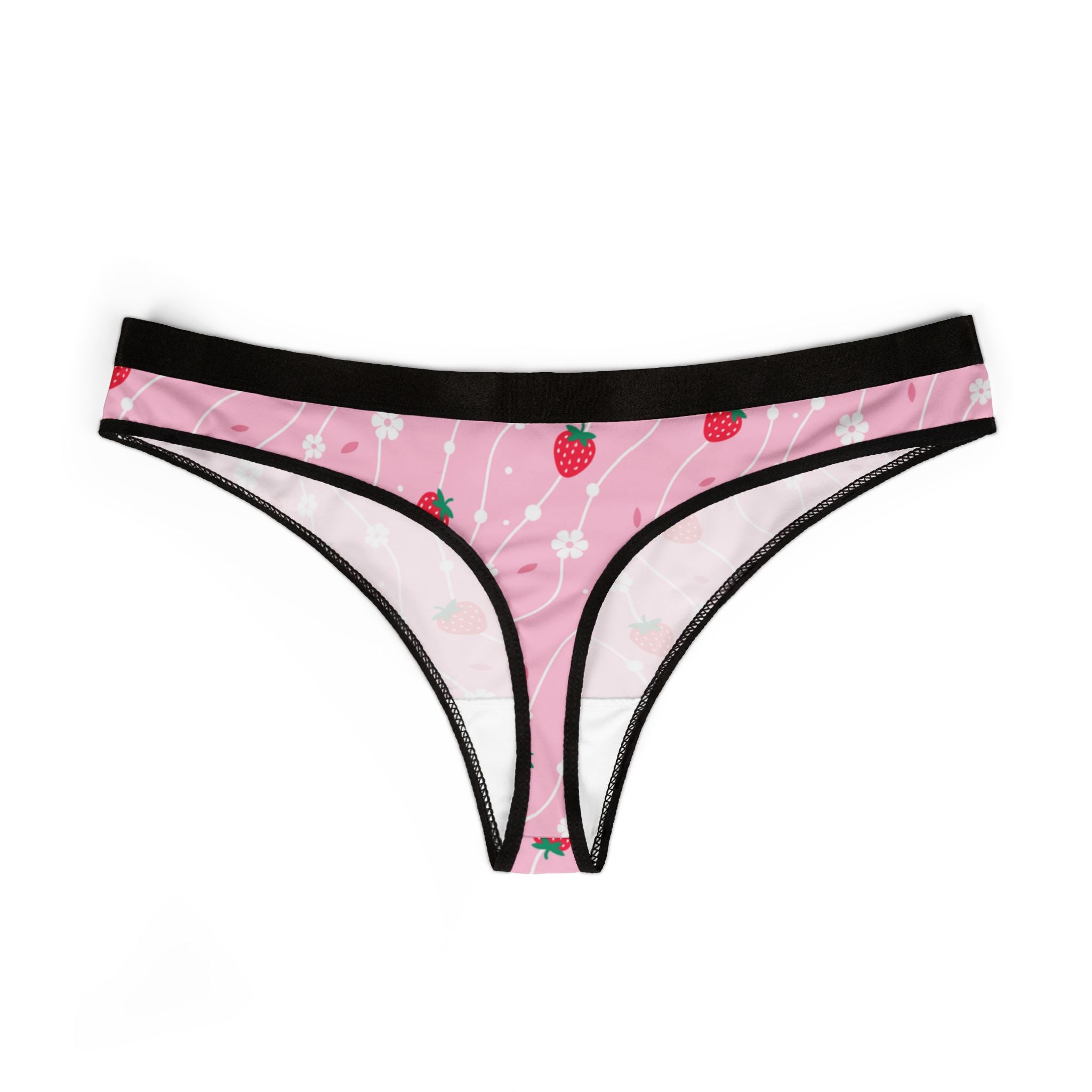 Women's thongs strawberry hot daisy