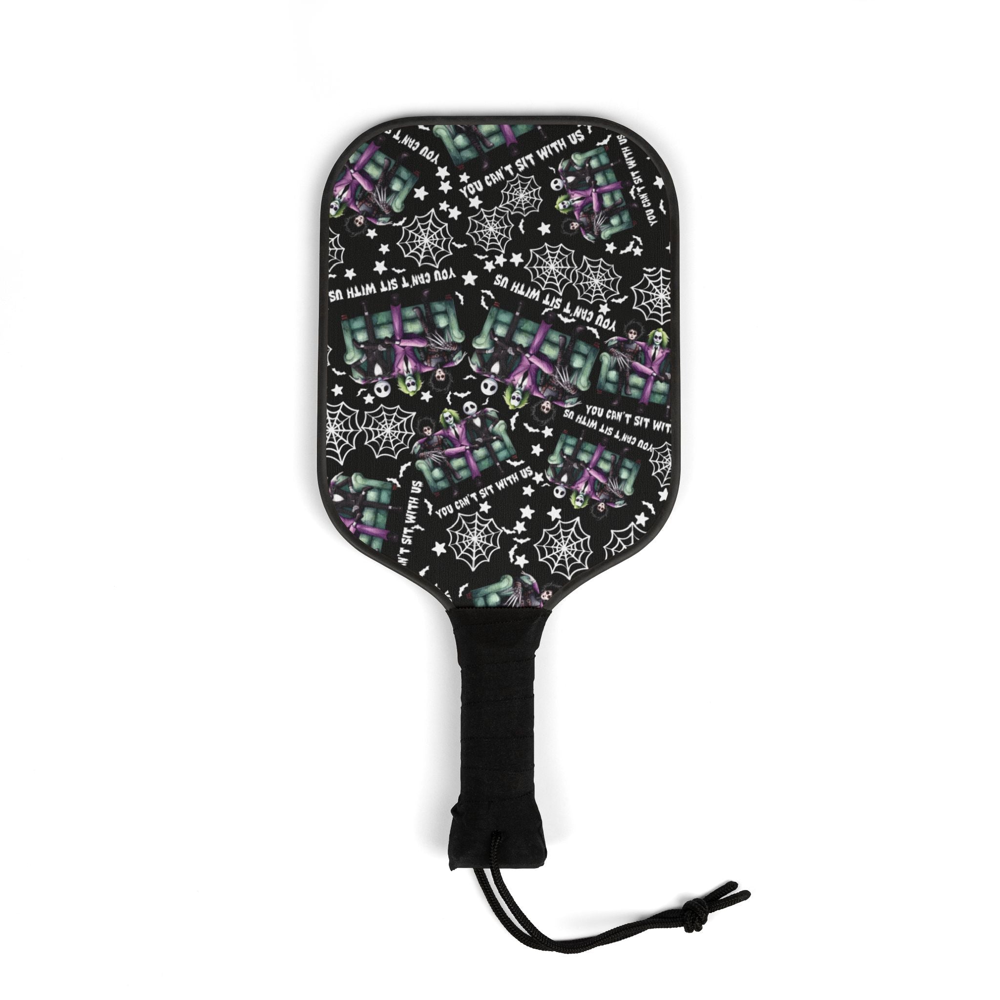 Pickleball kit (2 paddles + 2 balls + transparent bag) You can t sit with us Halloween black