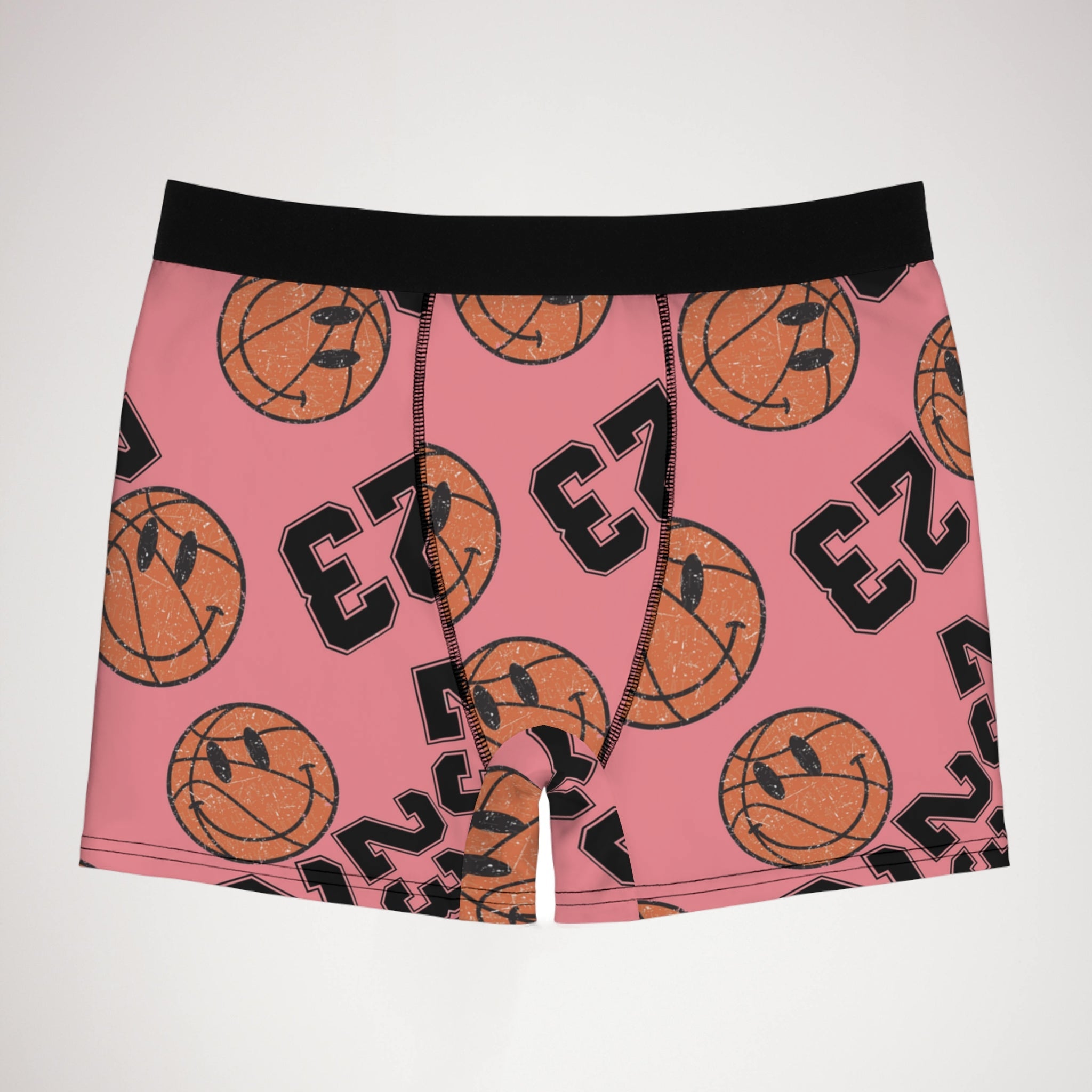 Men's boxer briefs number   basketball pink