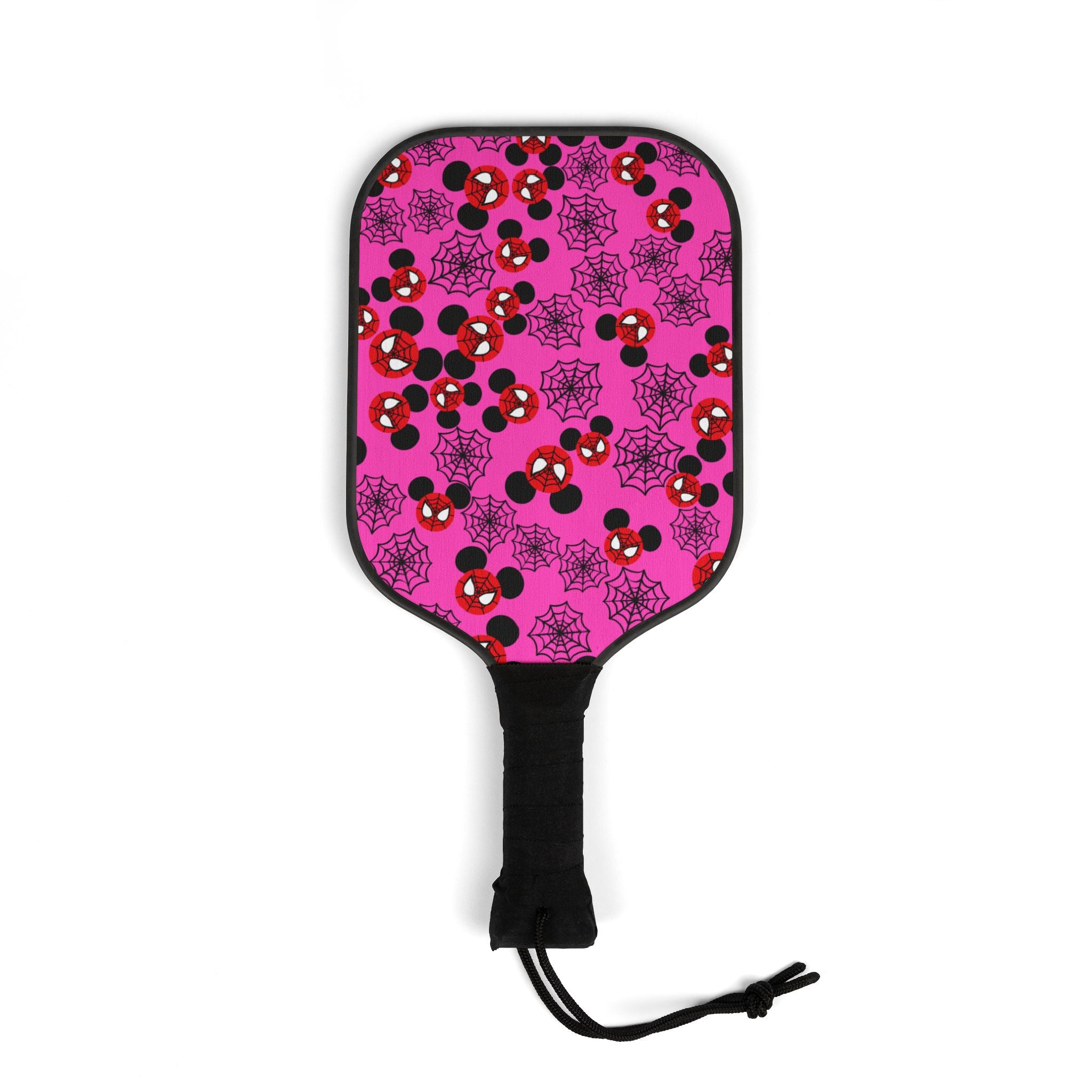 Pickleball kit (2 paddles + 2 balls + transparent bag) spider mickey web pink