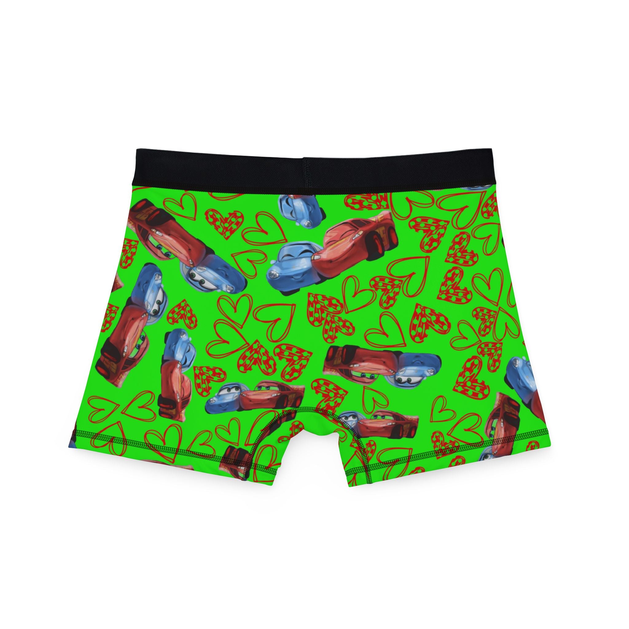 Men's boxers mcqueen couples hearts green