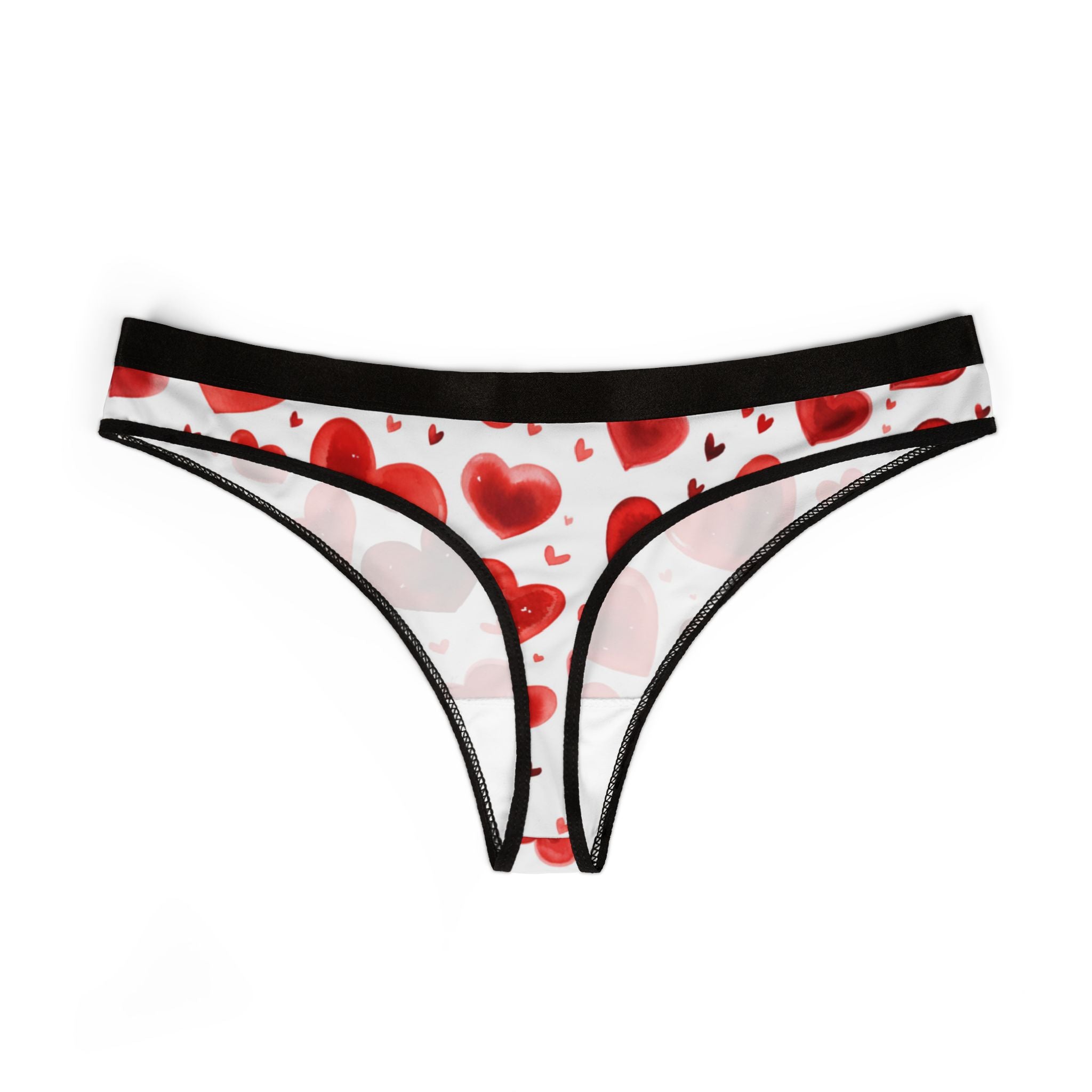 Women's thongs valentines day heart extra