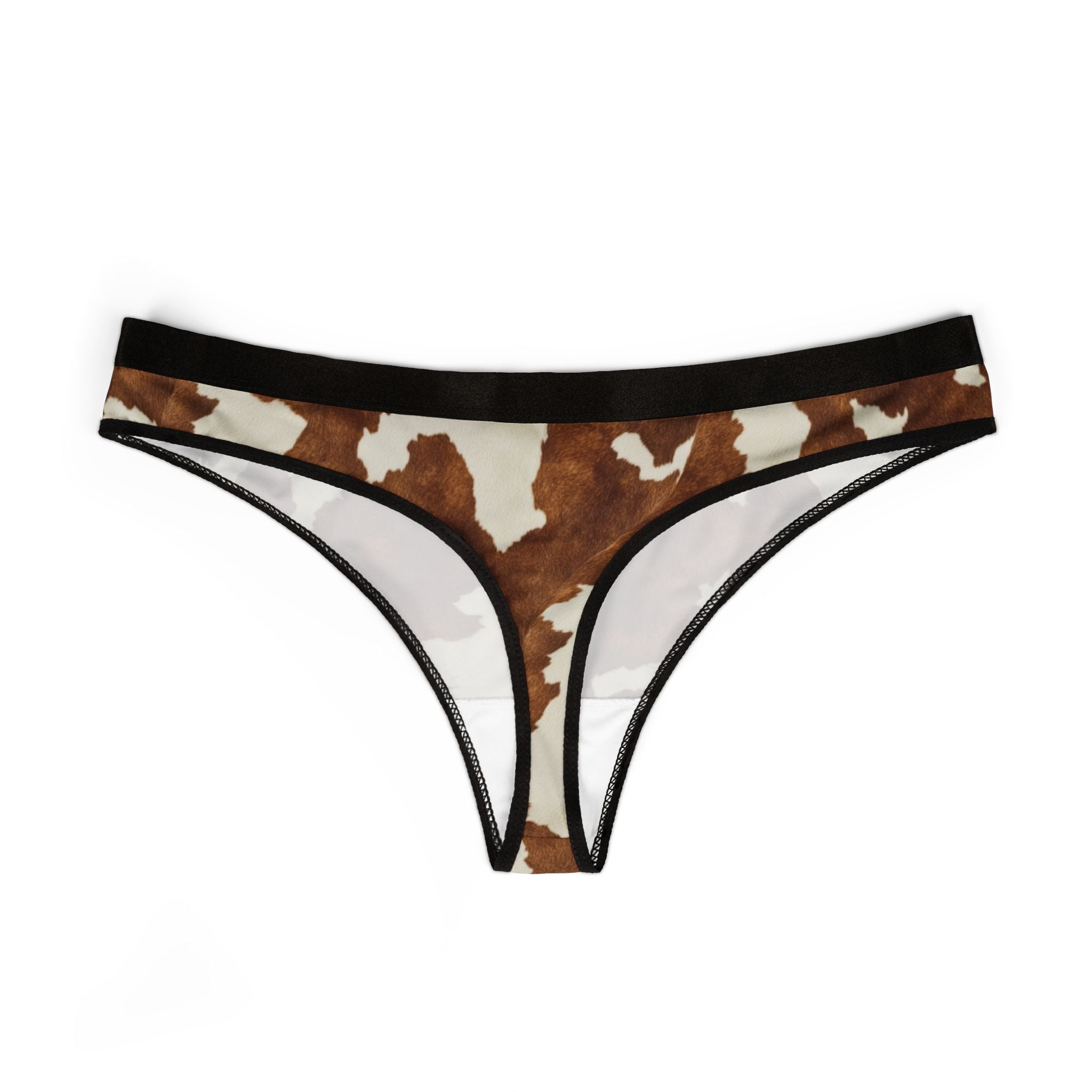 Women's thongs colorful cow print