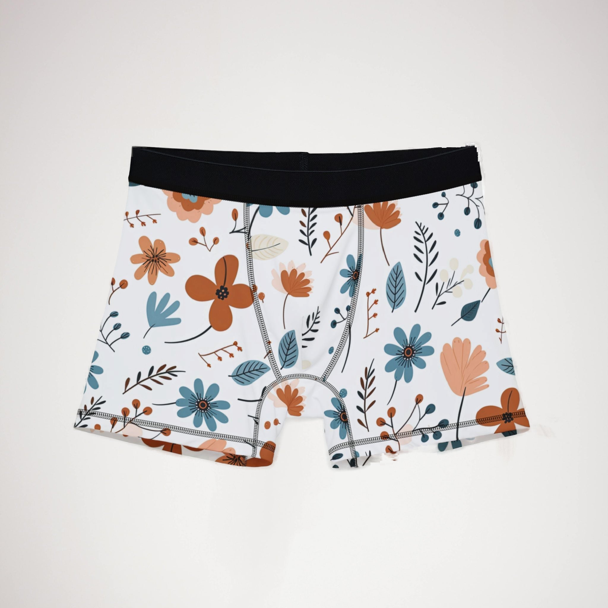 Men's boxers minimal boho flowers