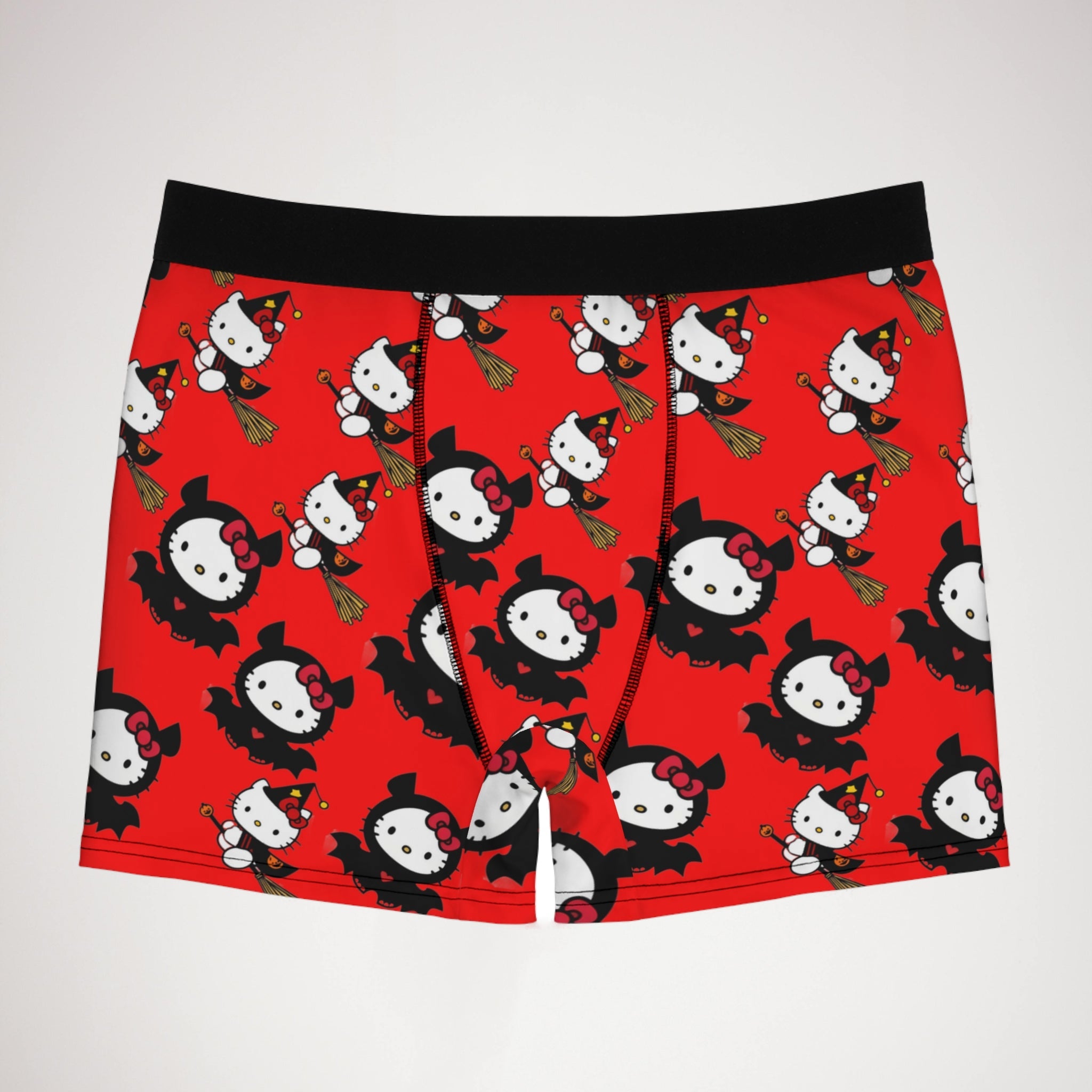 Men's boxer briefs halloween kitty red